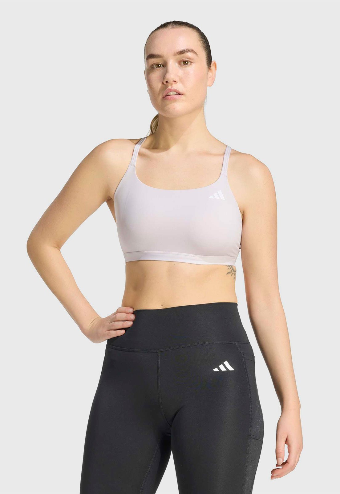 Top Feminino adidas Performance Opt Ess LS Lilás