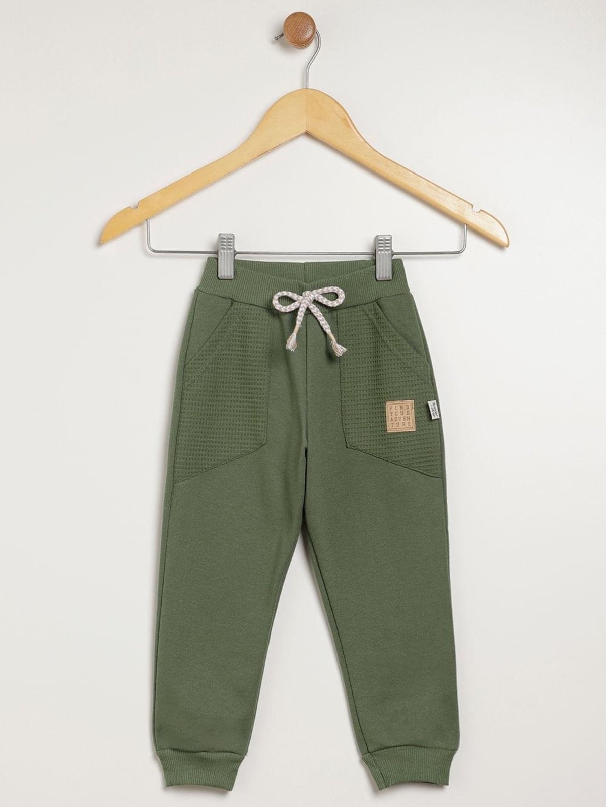 Infantil - Calça Moletom Com Punho Para Menino - VERDE