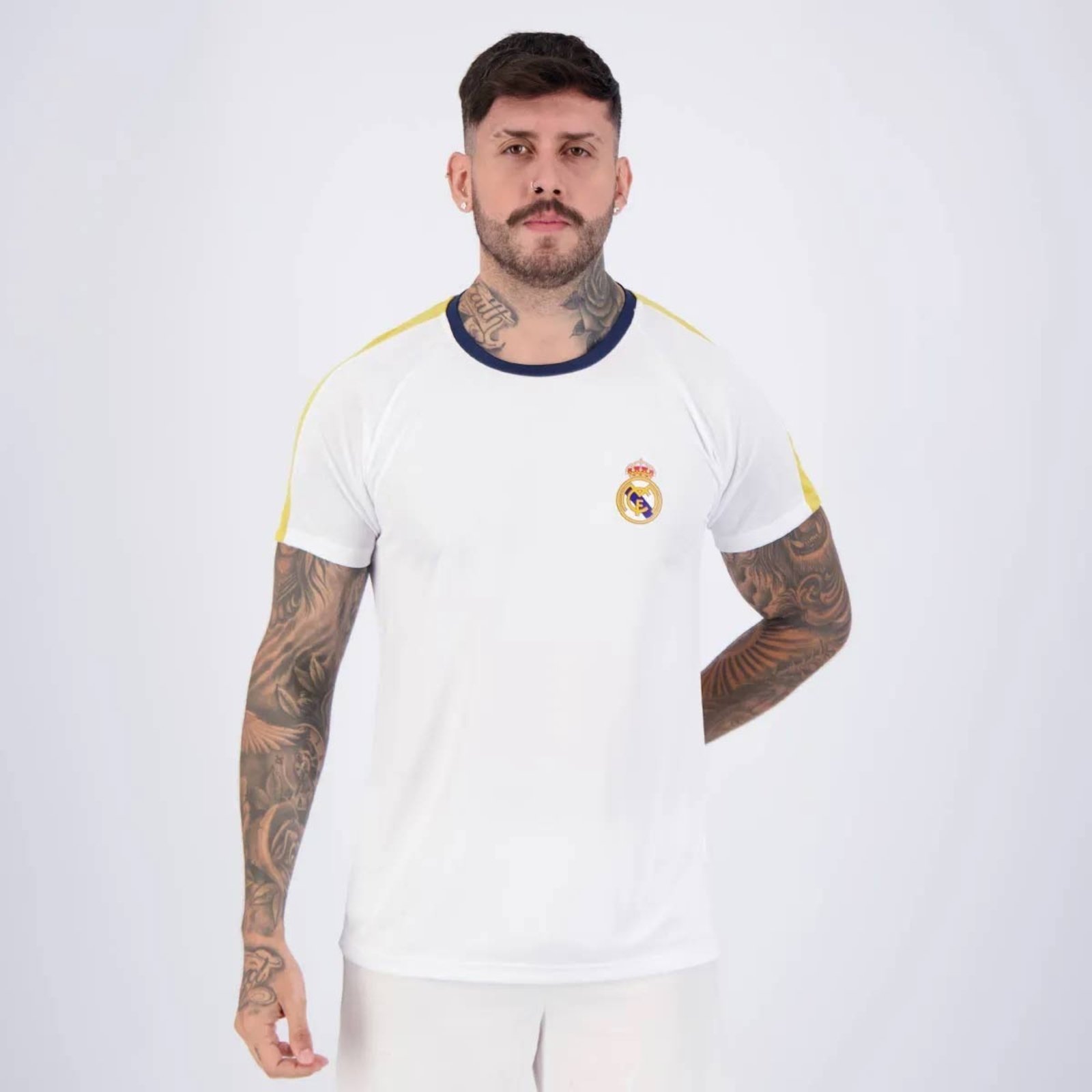 Vista 3 Camisa Real Madrid Rodrygo 11 Branca Balboa branco Balboa branco