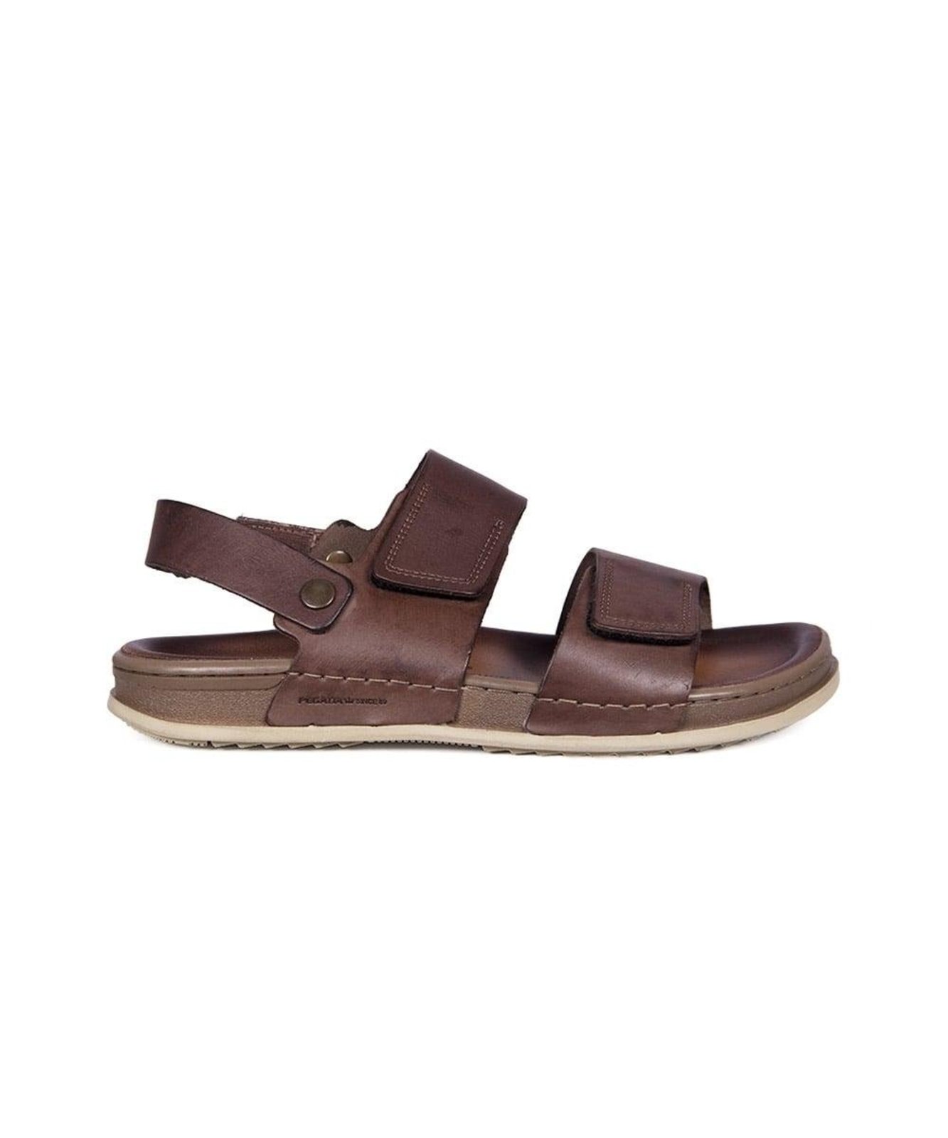 Sandália Masculina Pegada Couro Marrom Incolor