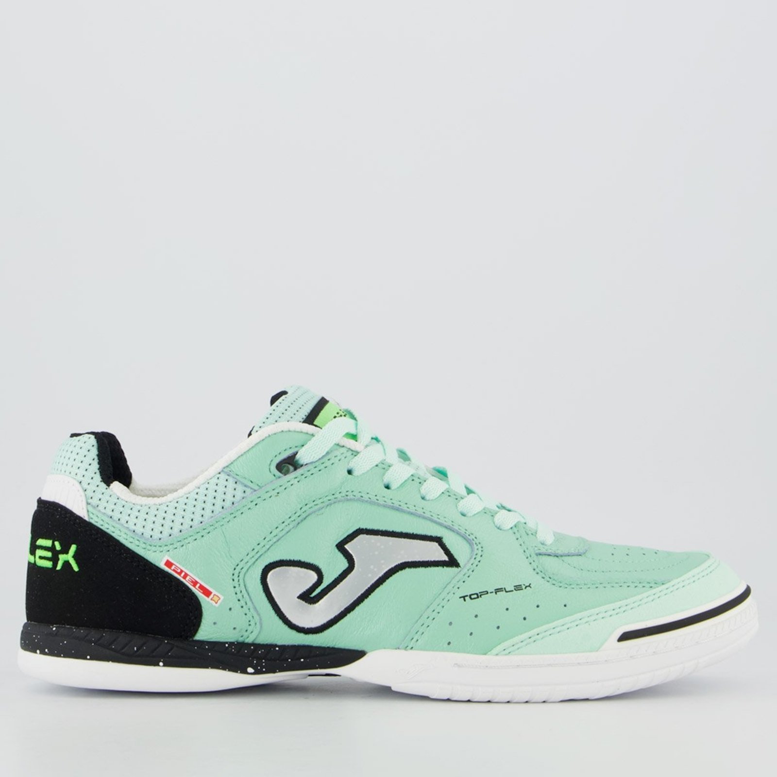 Chuteira Joma Top Flex Futsal Verde e Cinza
