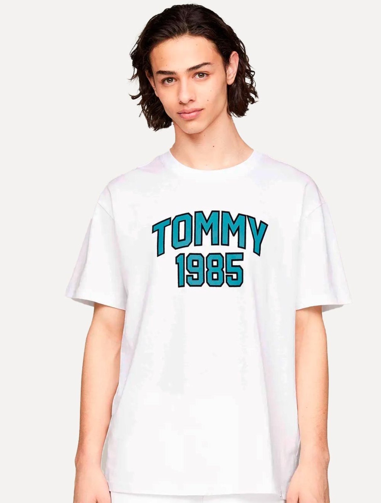 Camiseta Tommy Jeans Masculina Regular Varsity Arc Branca