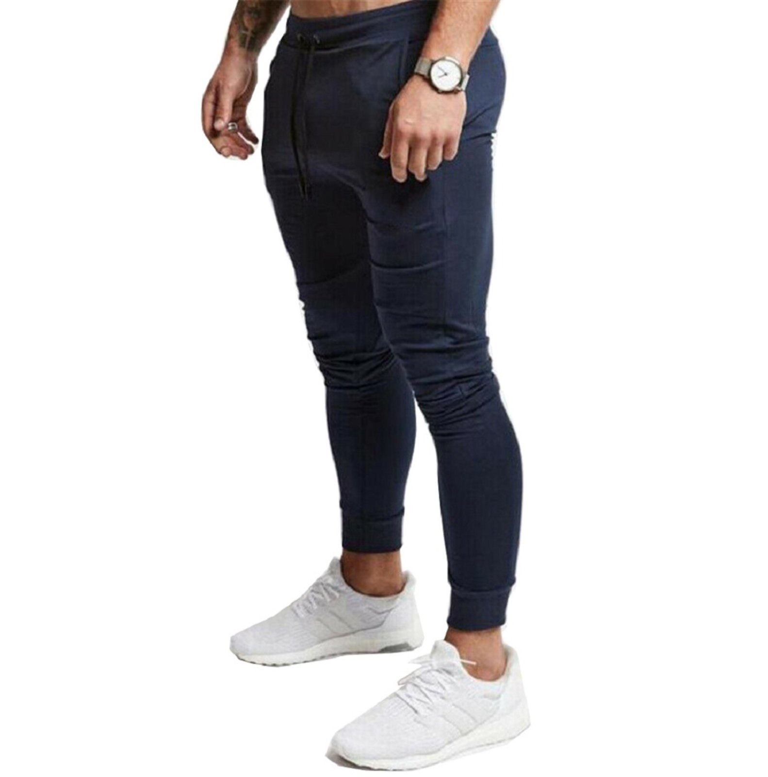 Calça Moletom Masculina Skinny Sport Lisa Casual Academia Luxo