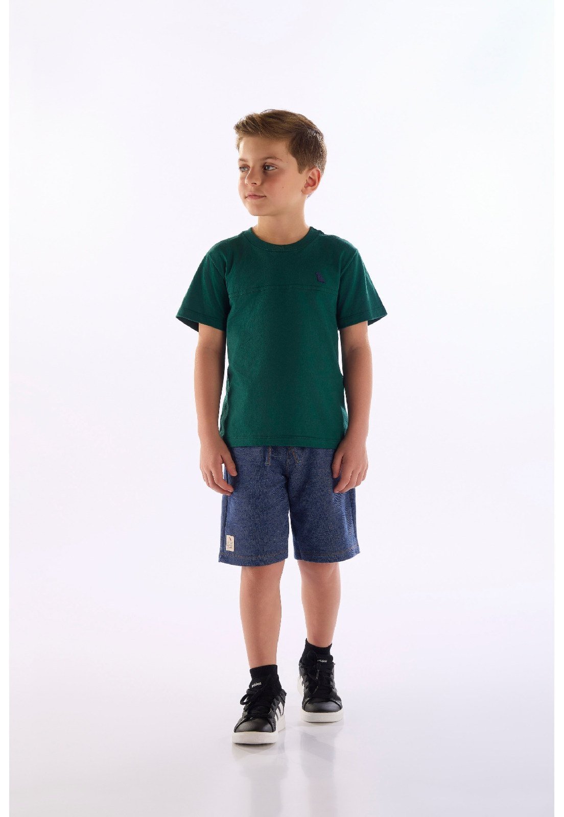 Infantil - Conjunto Camiseta Bermuda Quimby Verde
