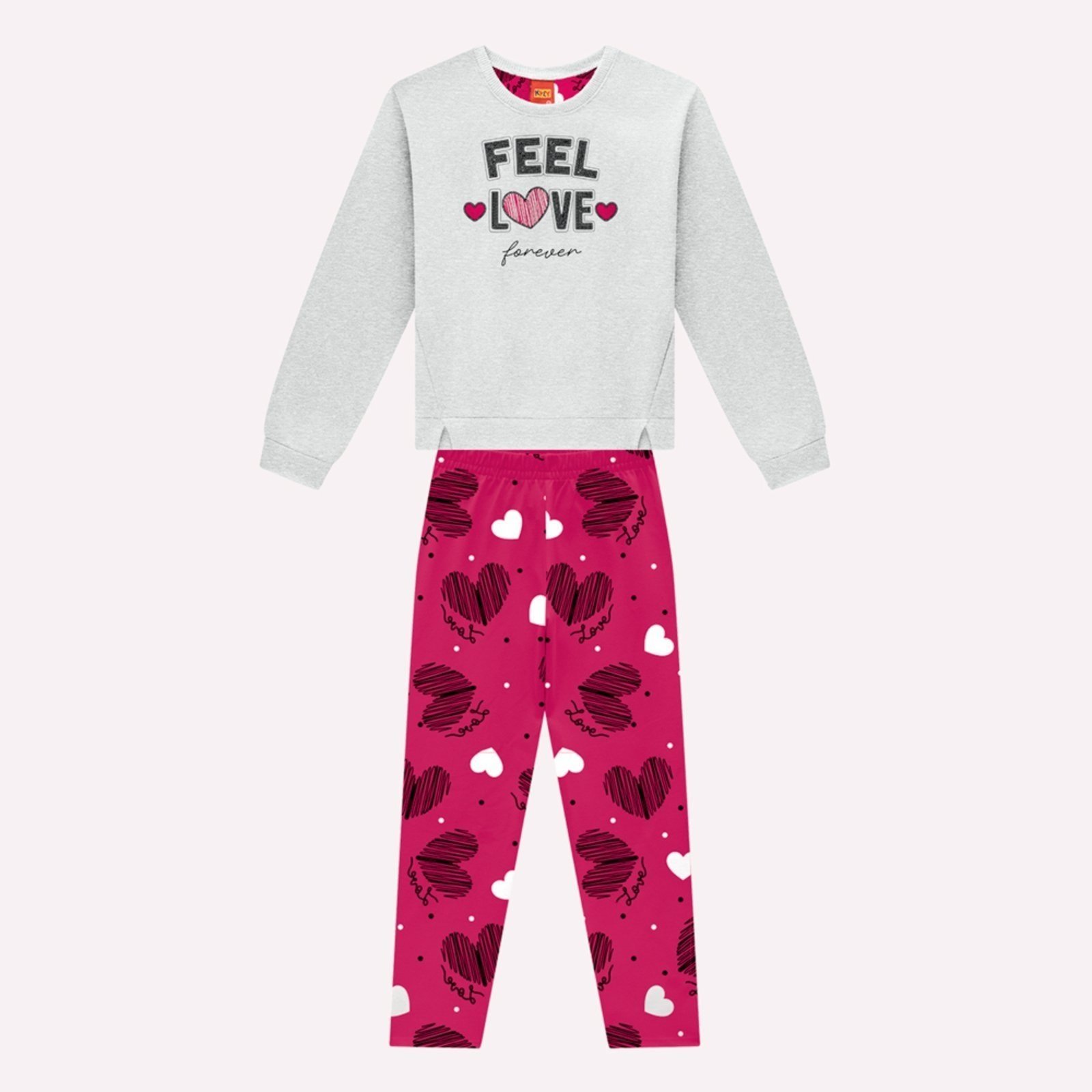 Infantil - Conjunto Menina Corações Kyly