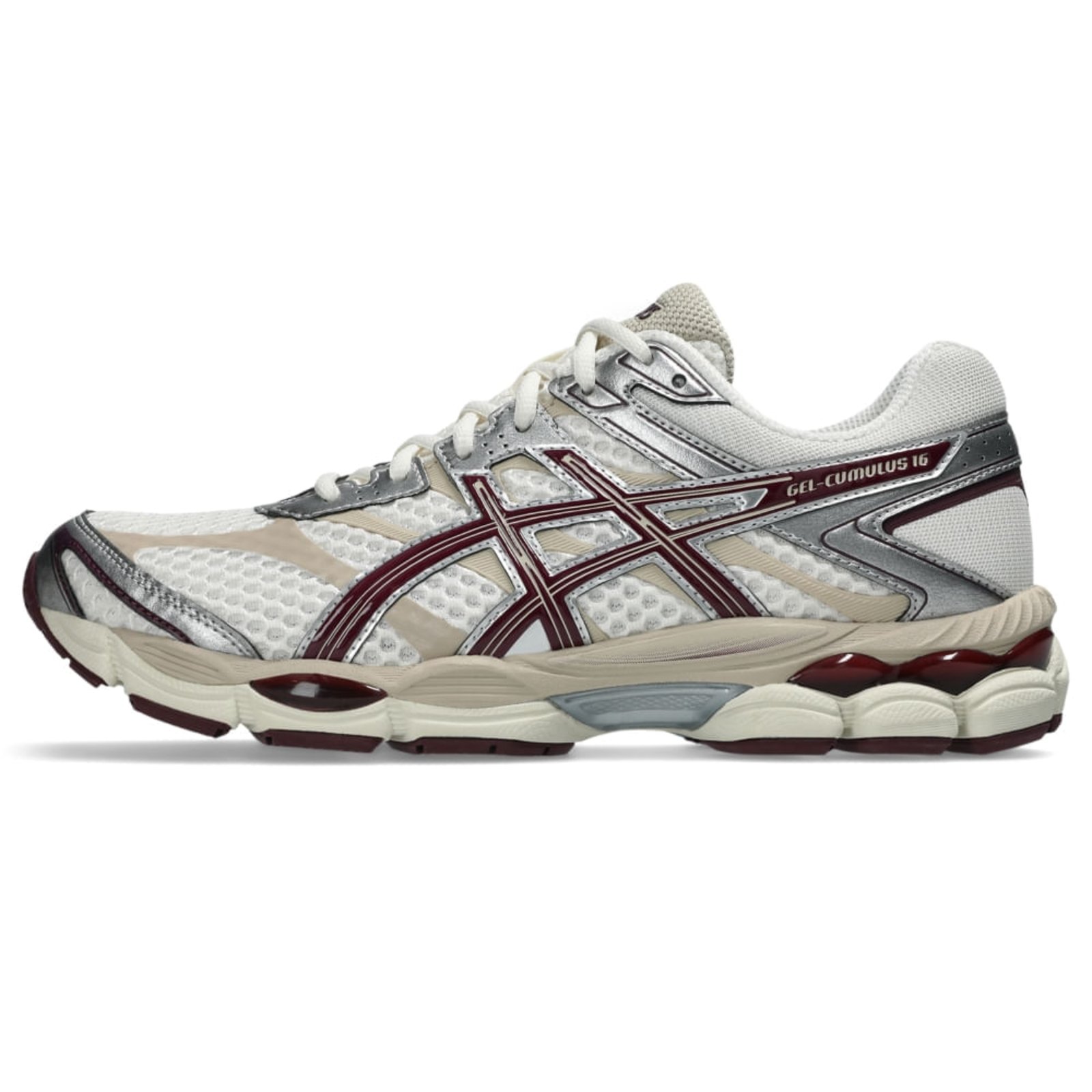 Tênis ASICS Gel Cumulus 16 - Unissex - Bege/Roxo