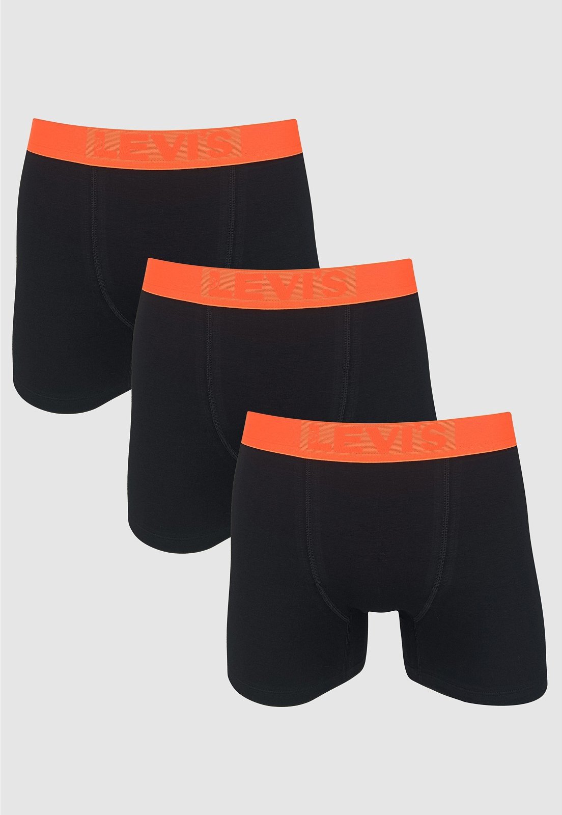 Kit 3 Cuecas Levi's Boxer Cotton Black