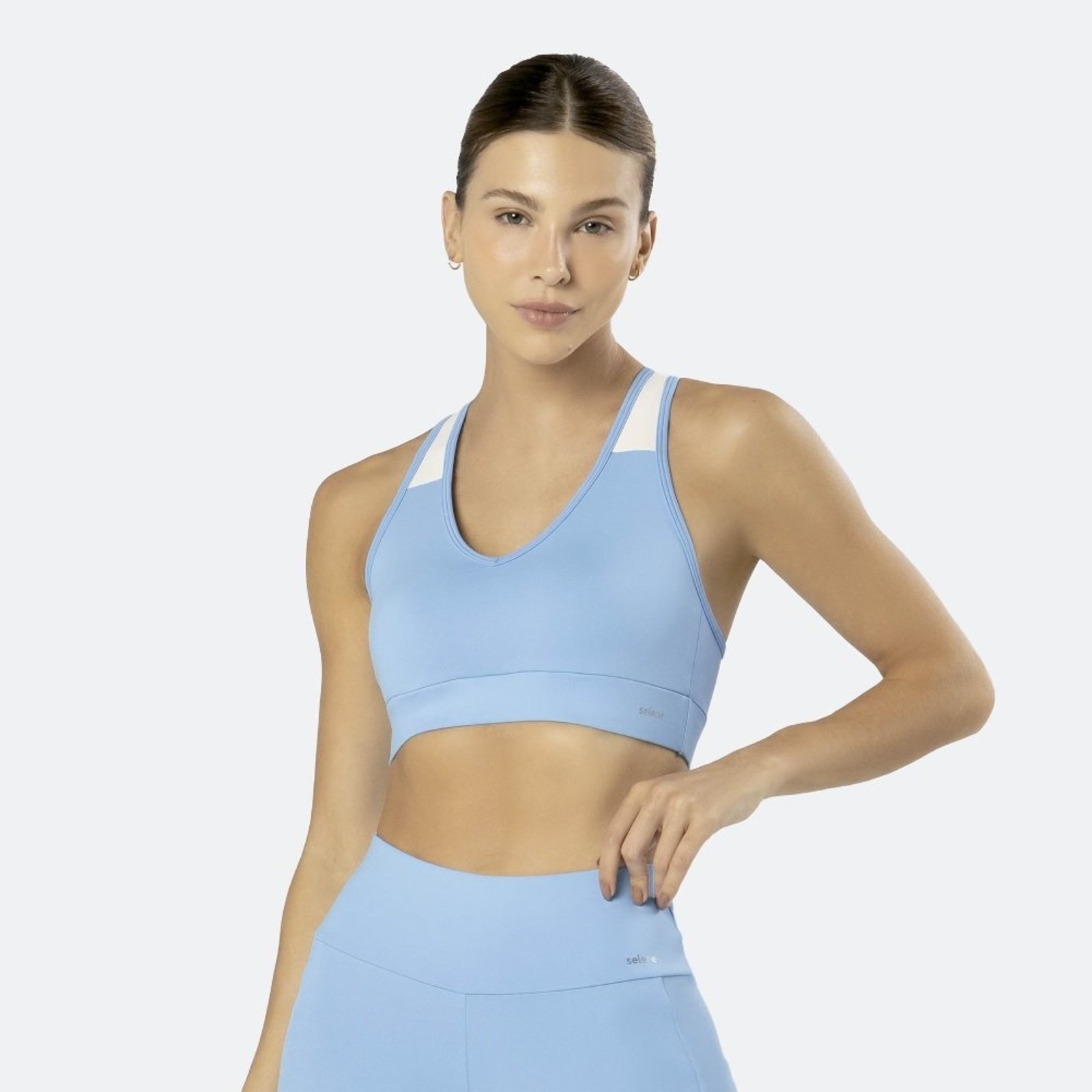 Top Selene com recorte e bojo - 24712.001 - Azul Claro