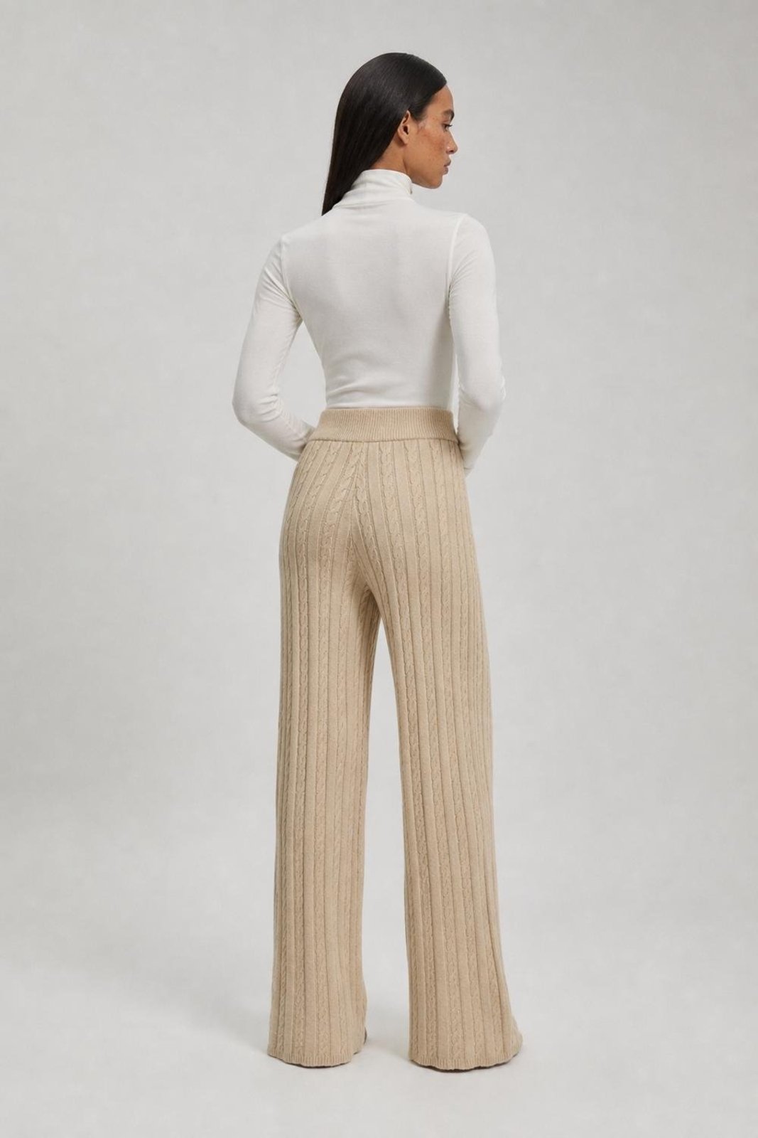 Calça tricot texturizada Verde