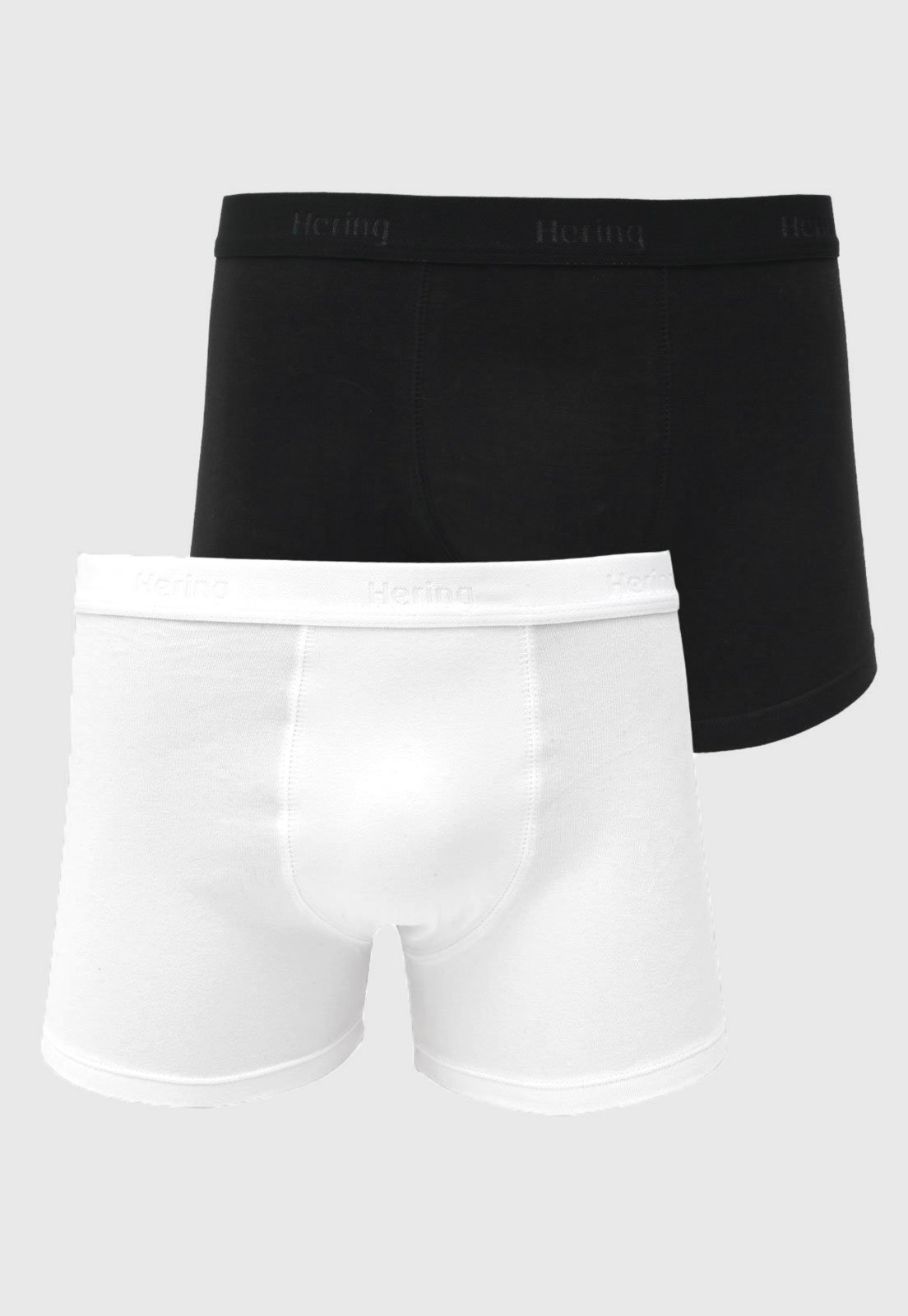 Kit 2pçs Cueca Hering Boxer Liso Preto