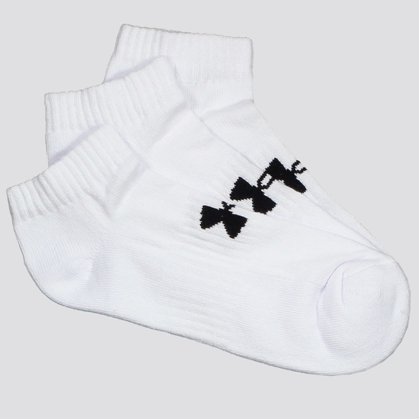 Vista 2 Kit Meia Under Armour Core Cotton Locut 3 Pares branco Under Armour branco