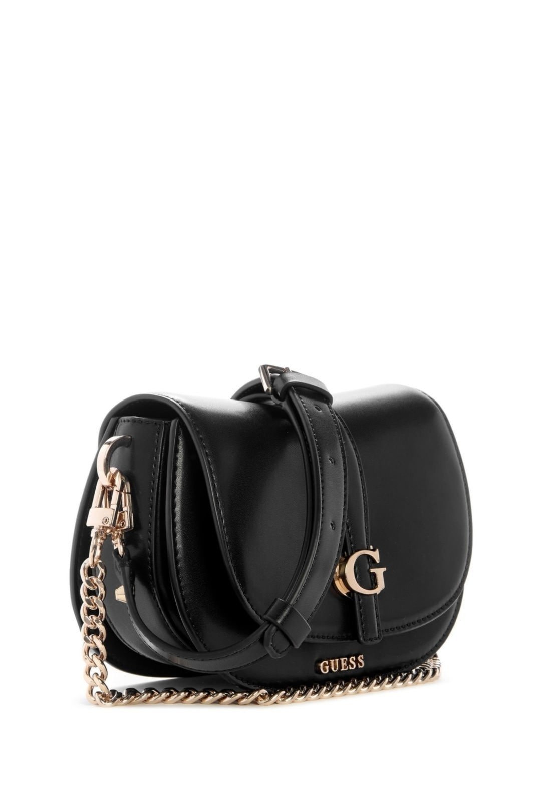 Vista 3 Bolsa Guess Mini Carrie Flap Crossbody cinza Guess cinza