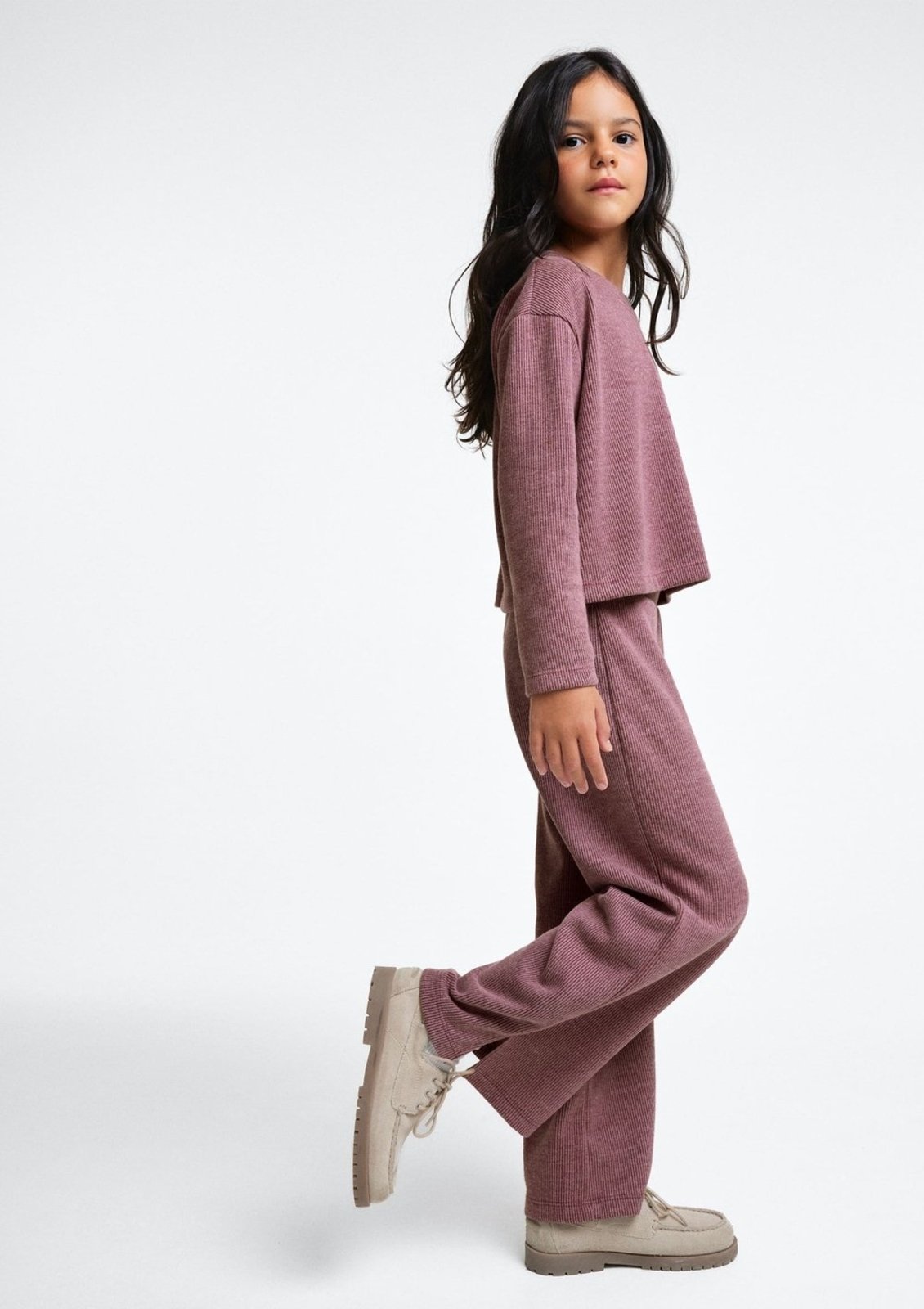 Infantil - Calça Menina Wide Leg Em Tricô Hering
