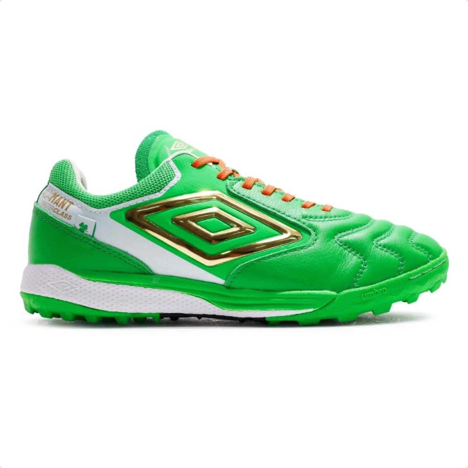 Chuteira Society Umbro Adamant Master Class Pro Bump Stp Masculina Verde