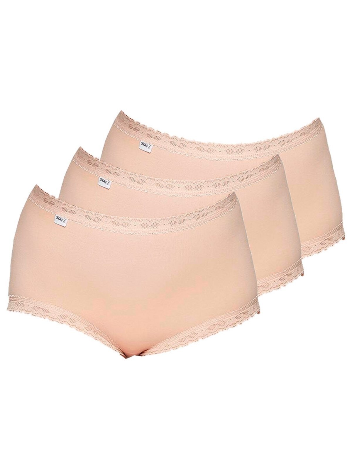 Kit com 3 Calcinhas Alta Star Max Triumph 24649 Cinza
