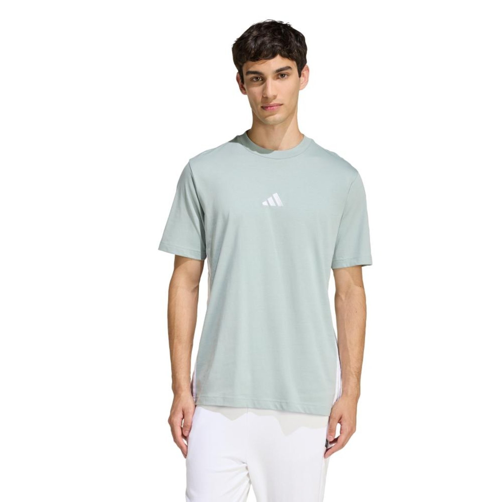 Camiseta Malha Simples Essentials Três Listras adidas Sportswear Verde
