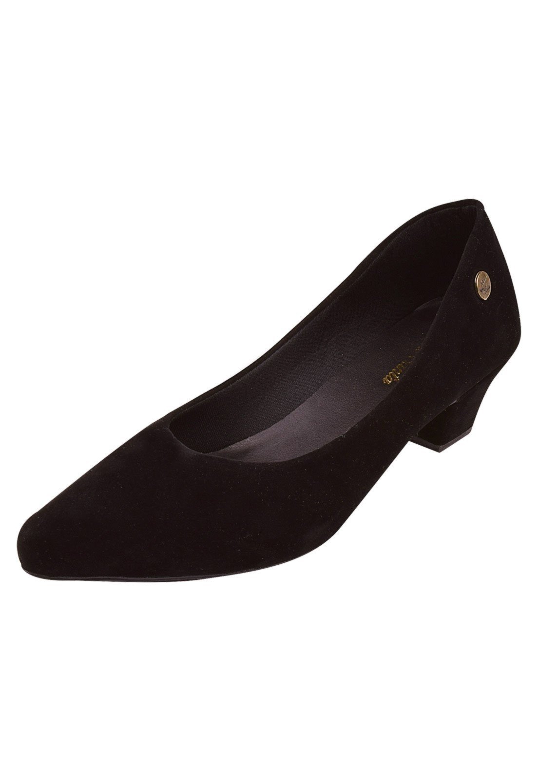Scarpin Donna Santa Bico Fino Salto Baixo Preto