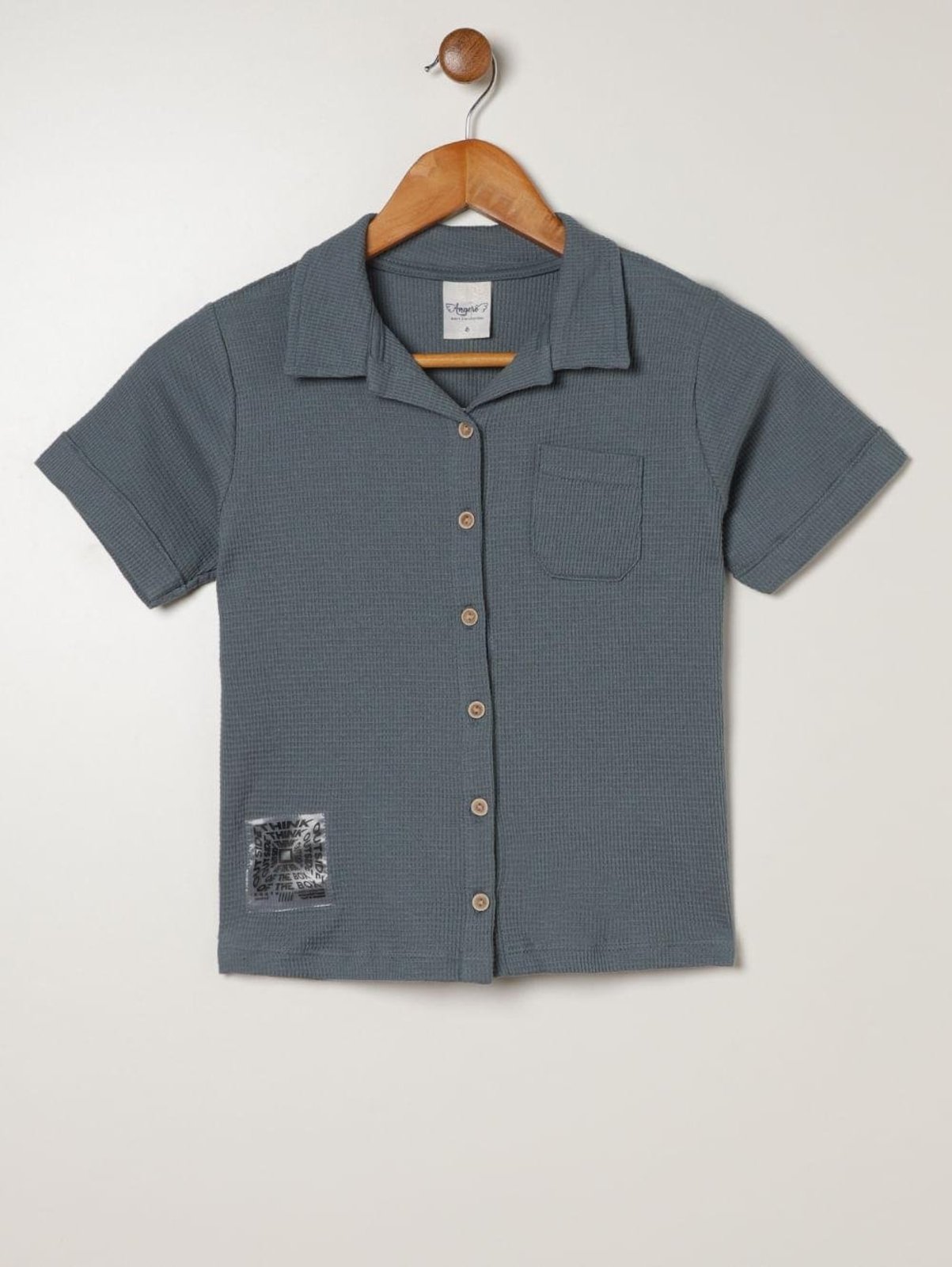 Infantil - Camiseta Manga Curta Para Menino - CINZA