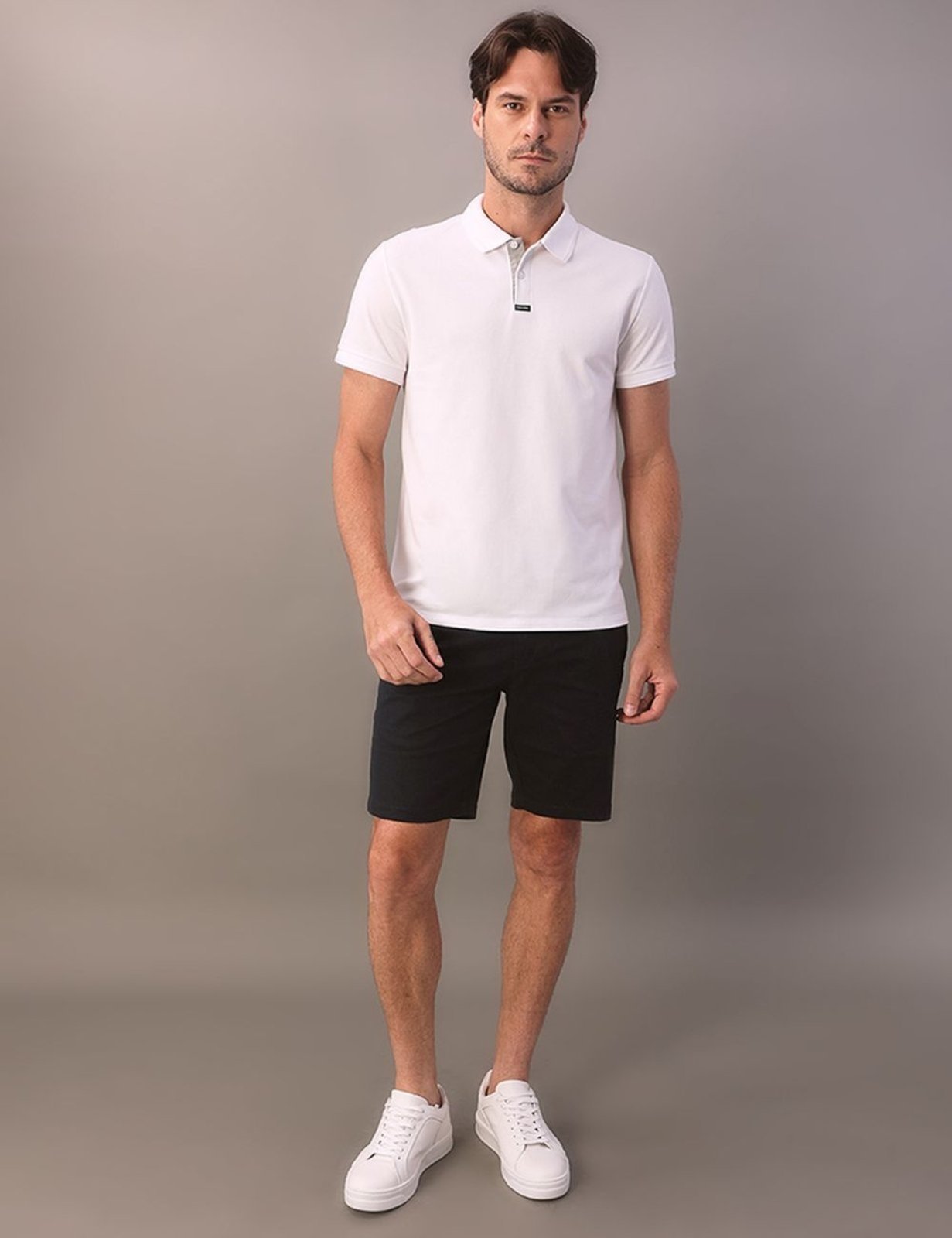 Polo Manga Curta Calvin Klein Masculino Premium - Branco 2 Calvin Klein Jeans