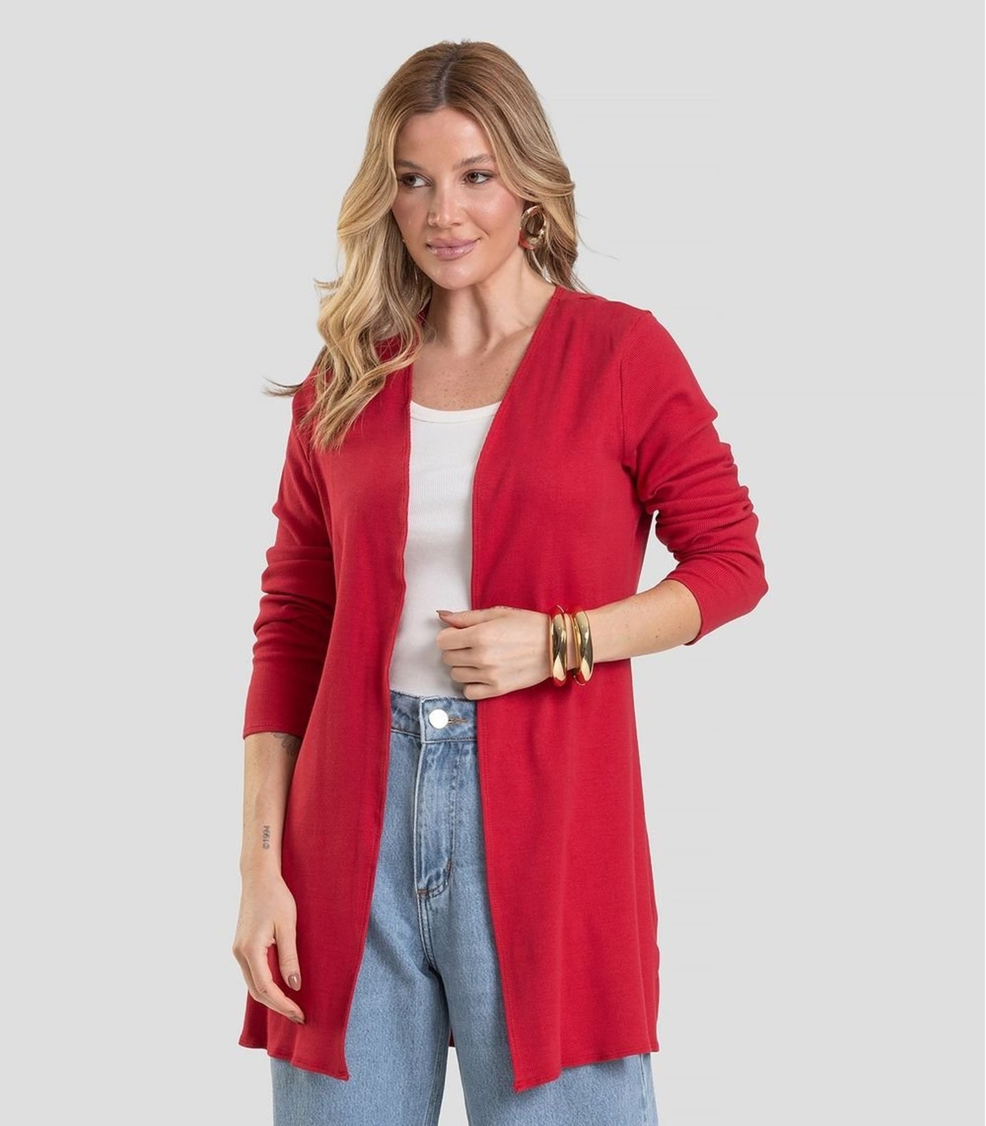Vista 2 Cardigan Infinita Cor azul INFINITA COR azul