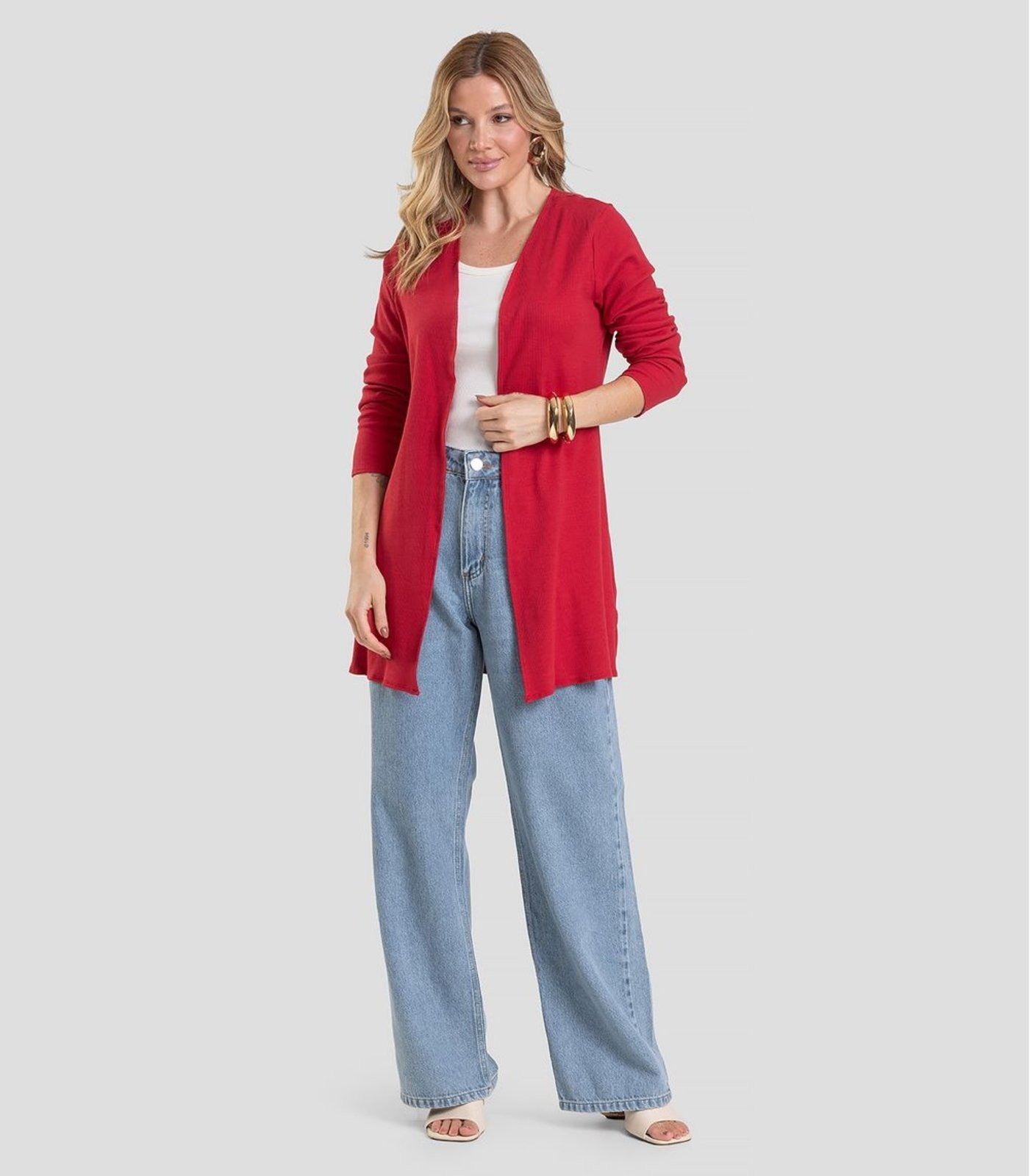 Vista 3 Cardigan Infinita Cor azul INFINITA COR azul