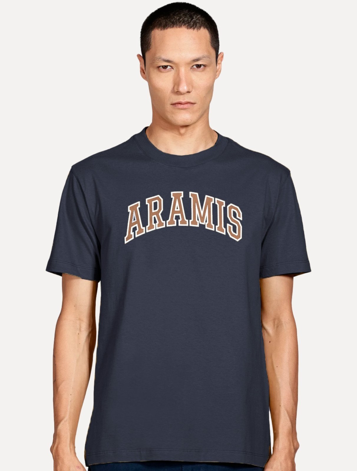 Camiseta Aramis Masculina Regular New College Azul Marinho