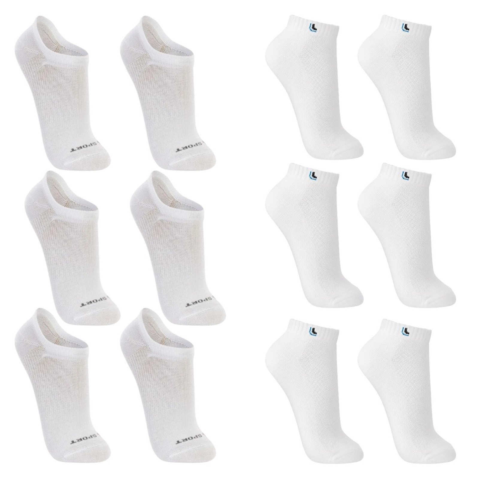 Kit 6 Pares Meias Lupo Masculinas Cano Curto e Invisível Confortáveis