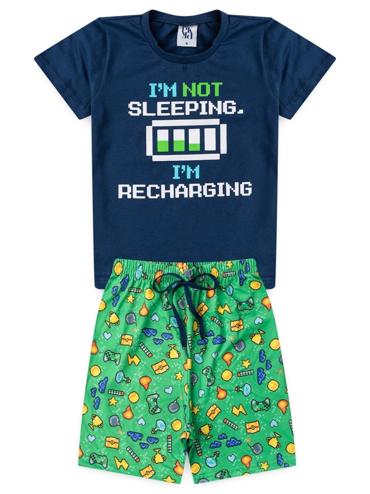 Vista 2 Pijama Platinum Recarregando PLATINUM KIDS azul marinho PLATINUM KIDS azul marinho
