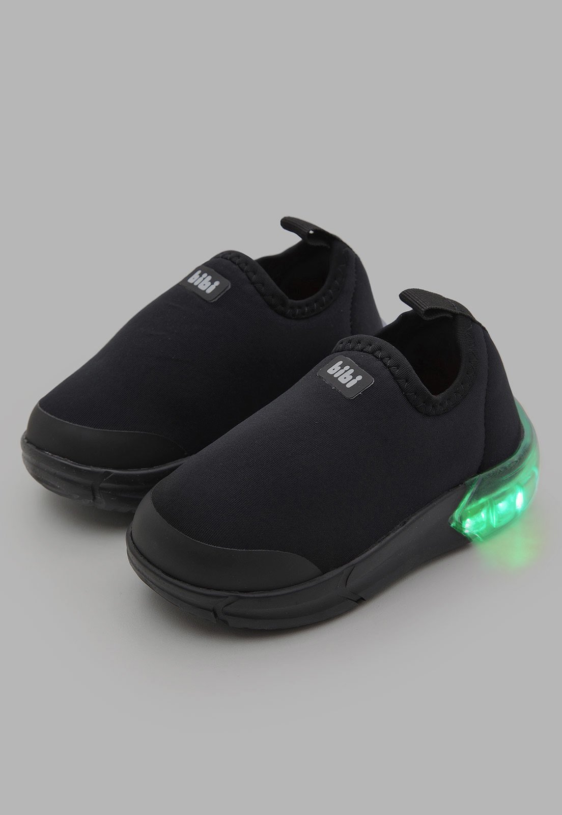 Infantil - Tênis Bibi Slip On Space LED Preto
