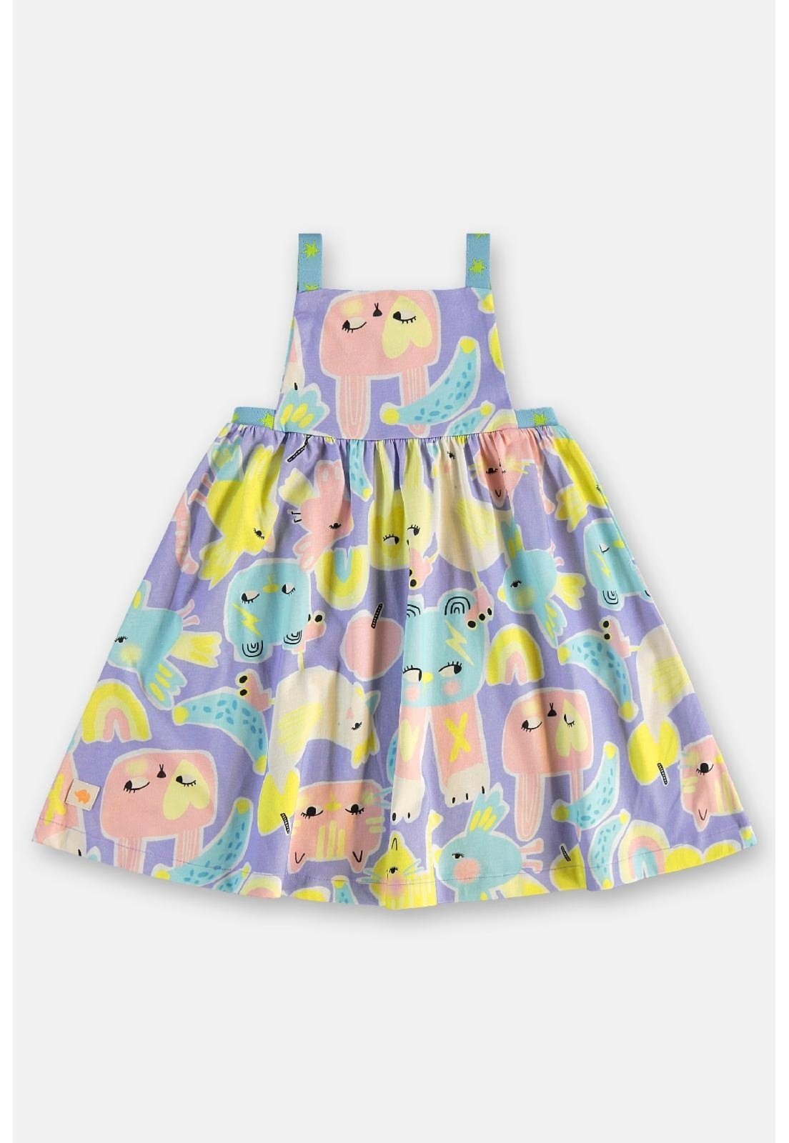 Vista 3 Infantil - Vestido Algodão e Viscose Três e Já azul Três e Já azul