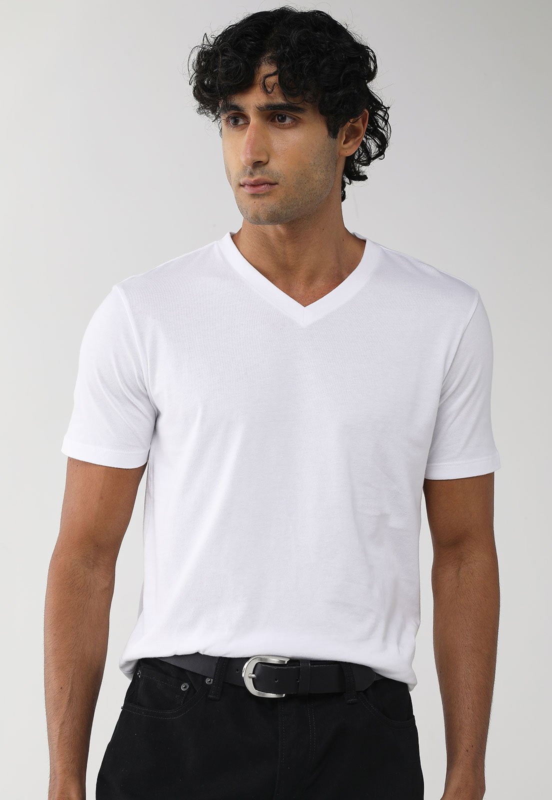Camiseta Masculina GAP Decote V Branca