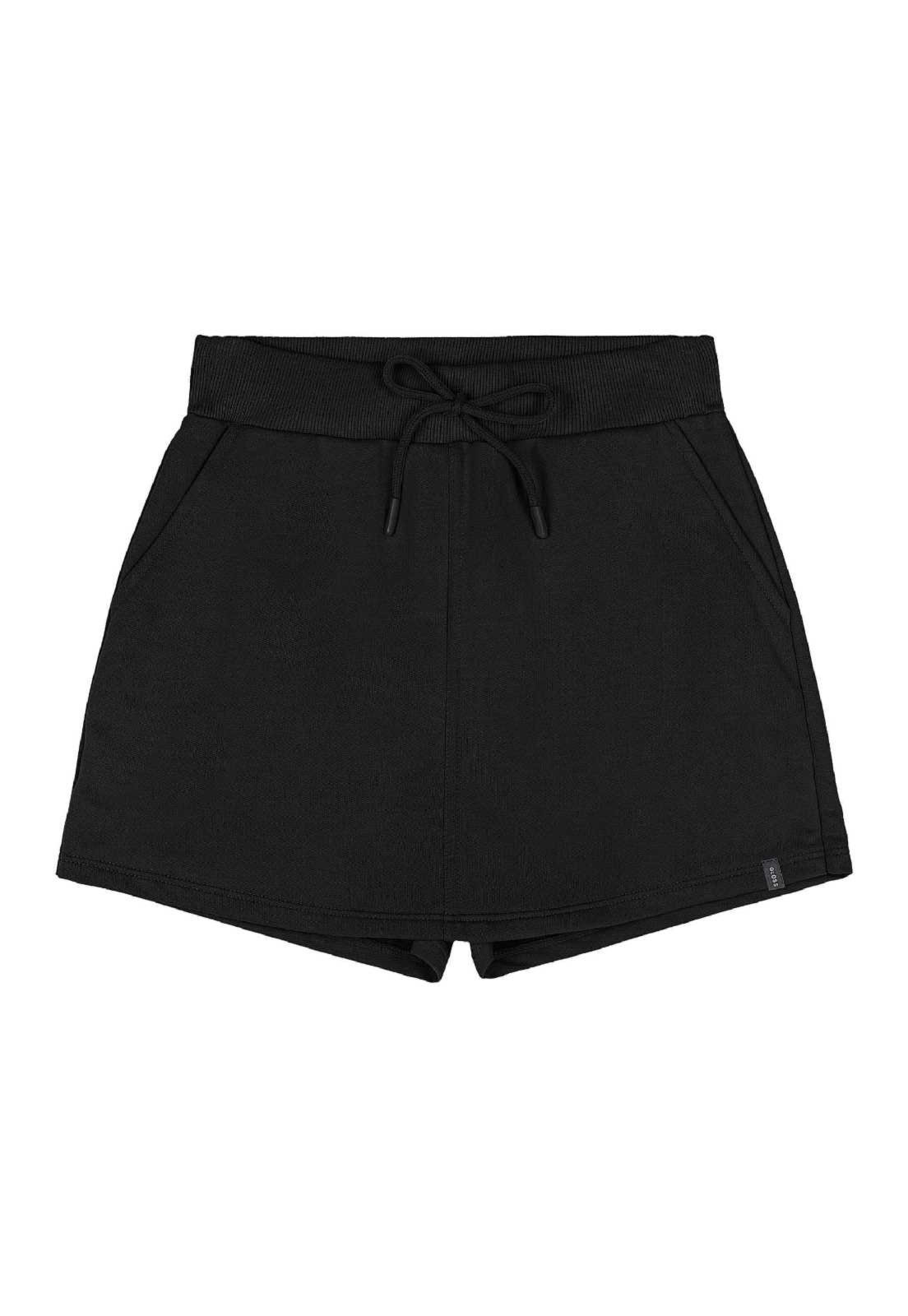 Vista 3 Infantil - Short-Saia Juvenil Básico em Moletom Gloss pink Gloss pink
