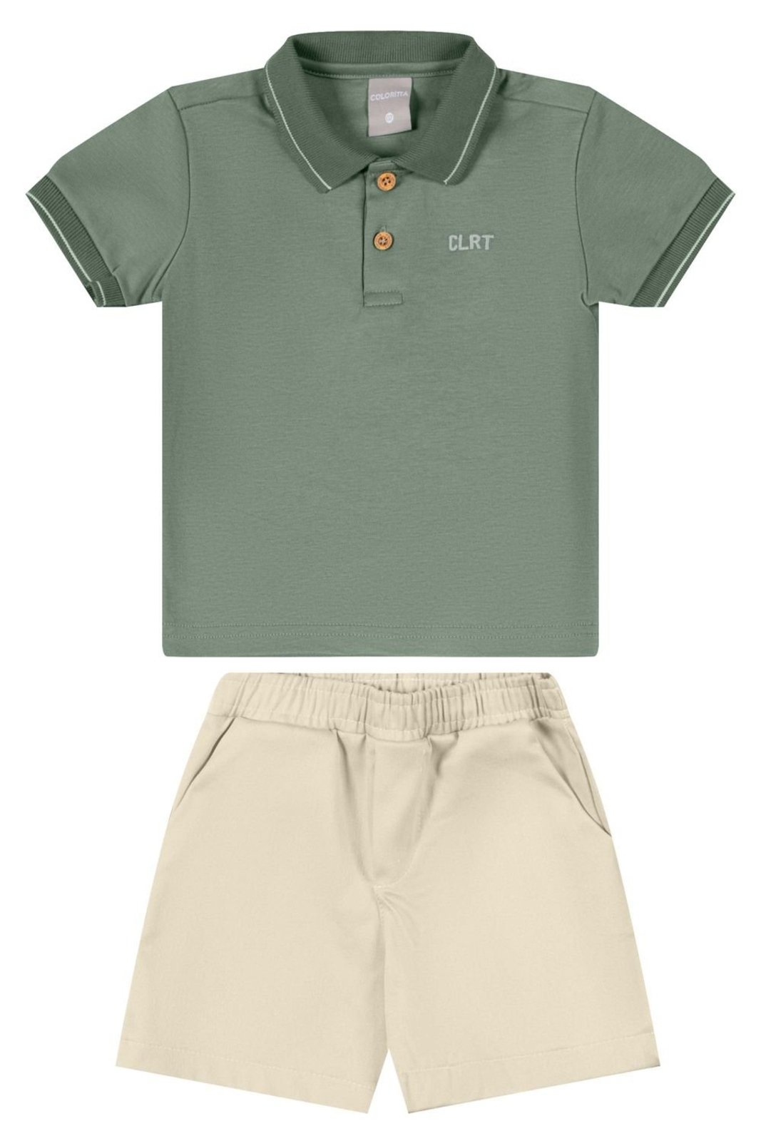 Infantil - Conjunto Polo Menino Bordado Colorittá Verde