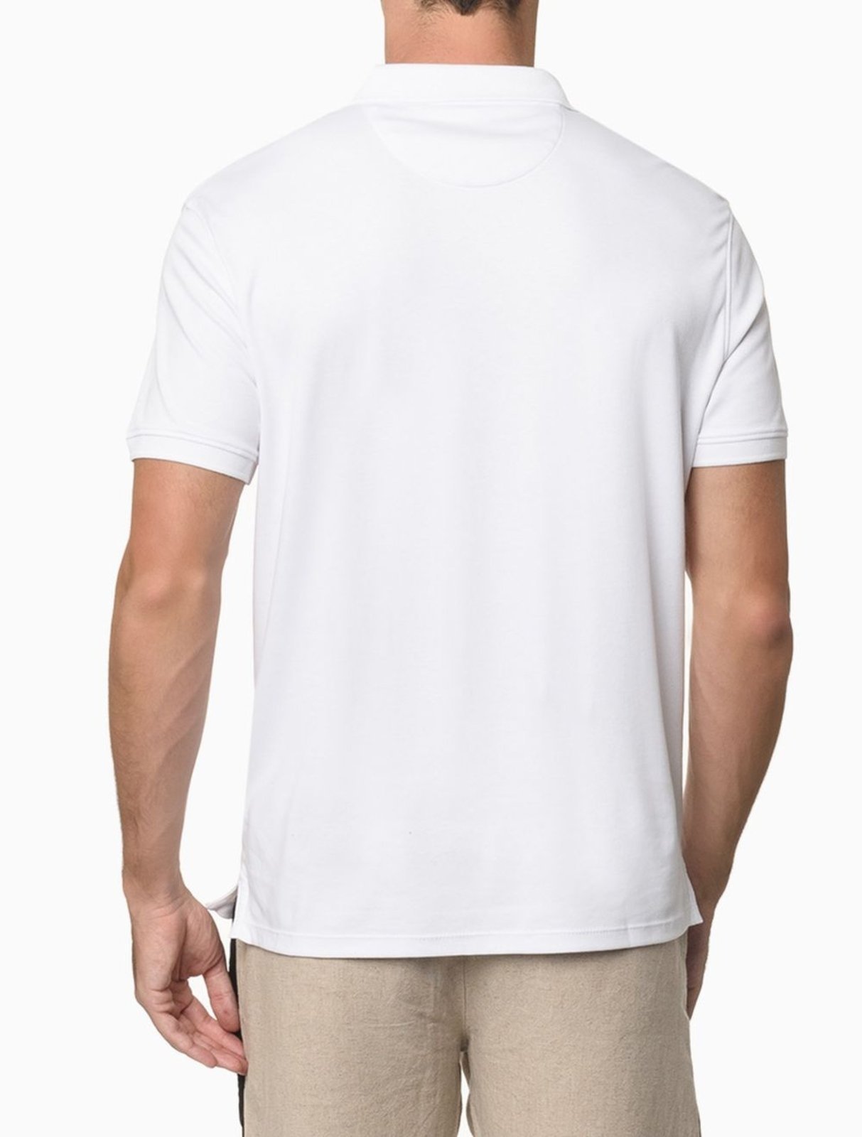 Polo Masculina Liquid Touch Calvin Klein - Branco CKS Premium Label