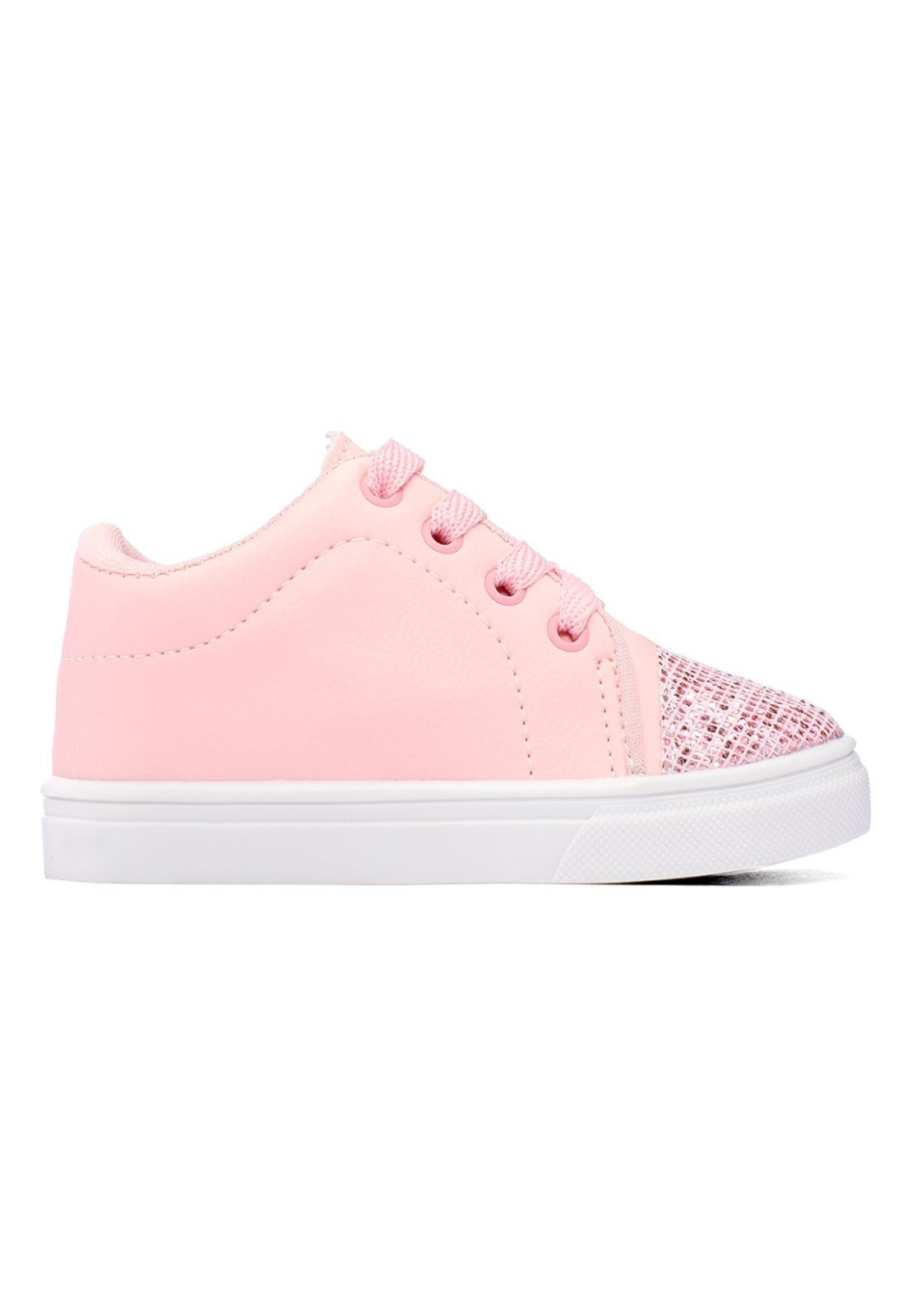Infantil – Tênis Menina Casual Funfy Glitter 213A Rosa
