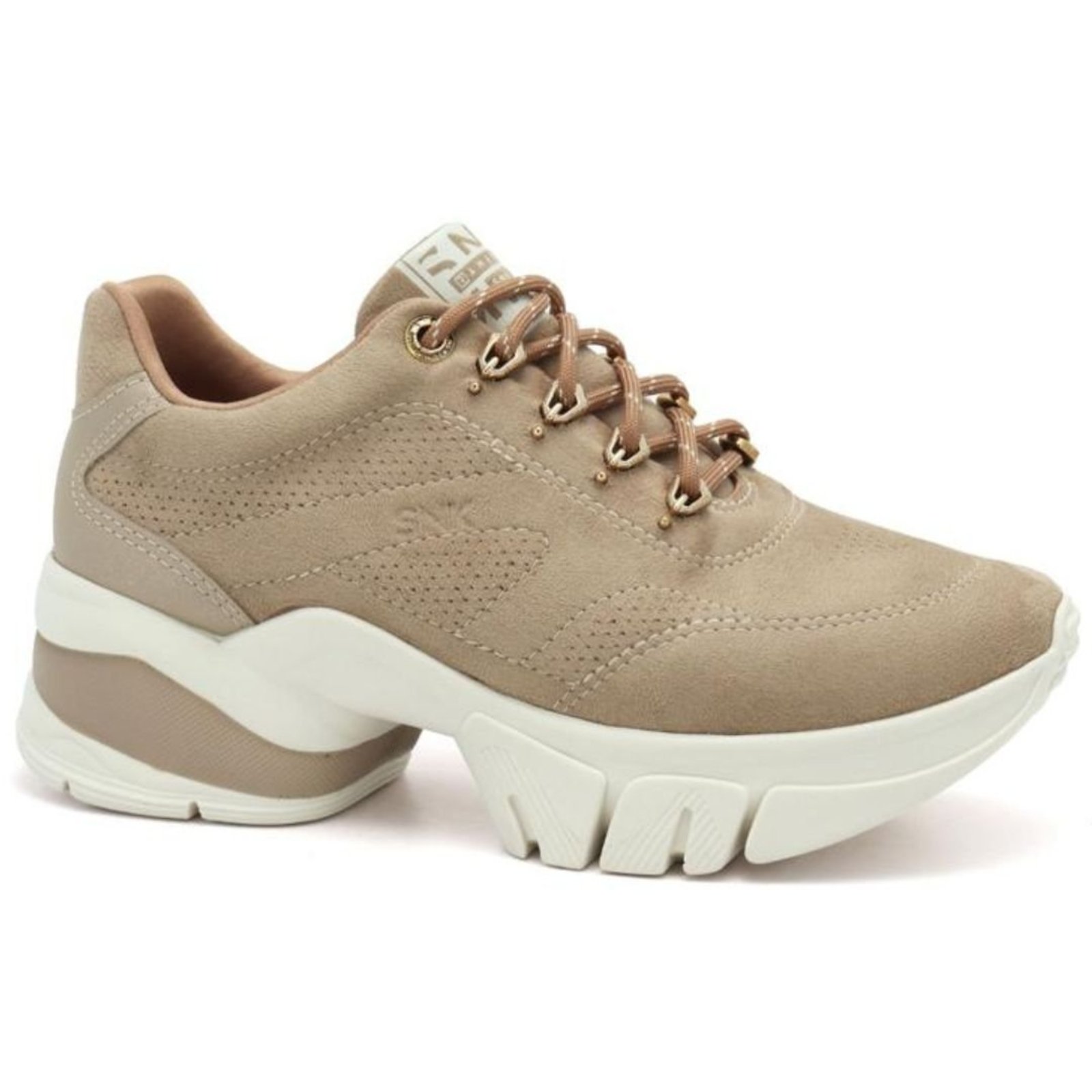 Tênis Feminino Casual Chunky Camurça Ramarim 2680201-Avelã