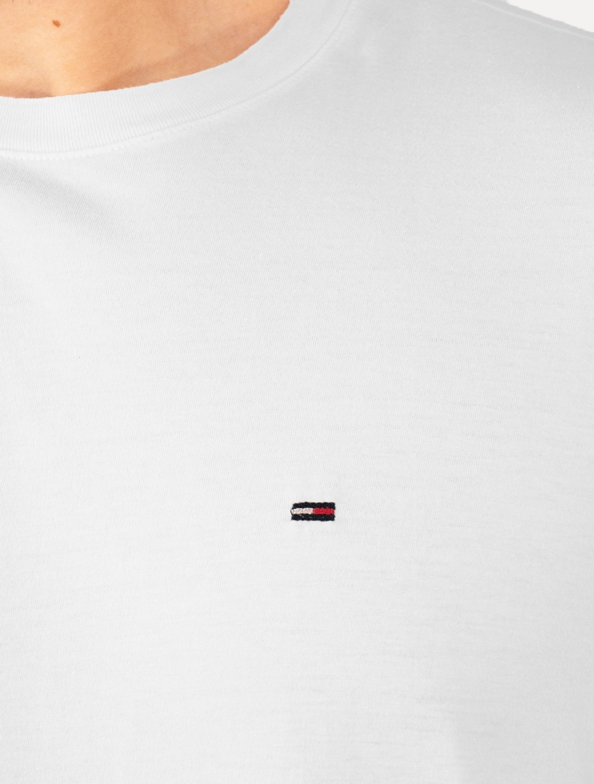 Vista 3 Camiseta Tommy Jeans Masculina Regular C-Neck Flag Branca branco Tommy Jeans branco