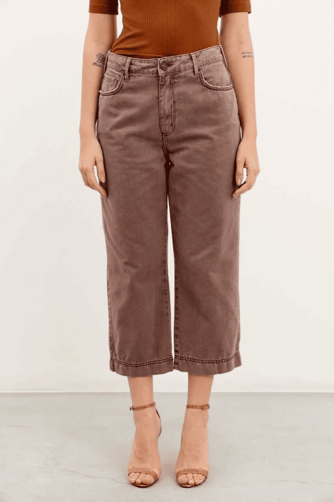 Calça Sarja Carol Triton Marrom