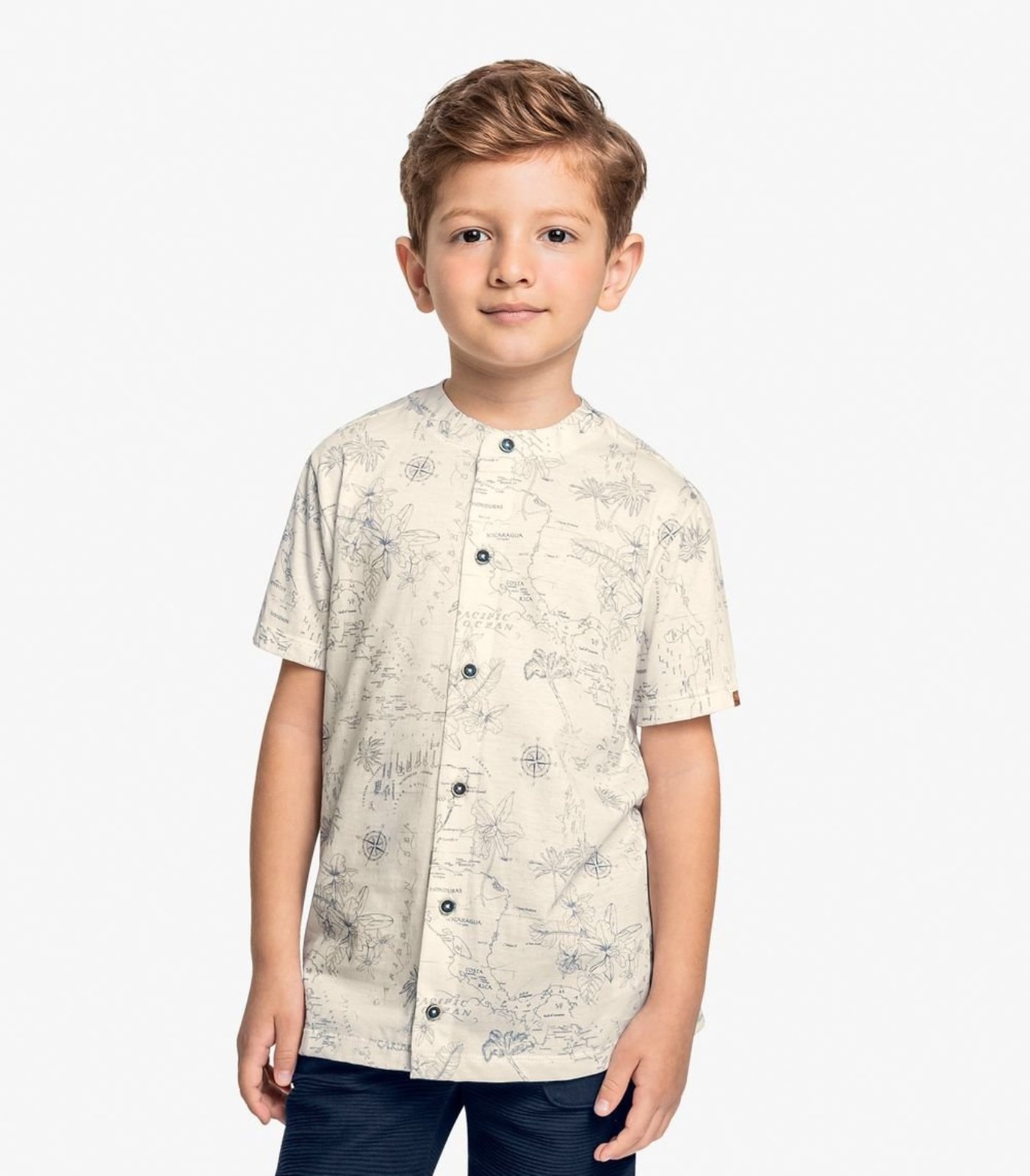 Infantil - Camisa Estampada Trick Nick Bege