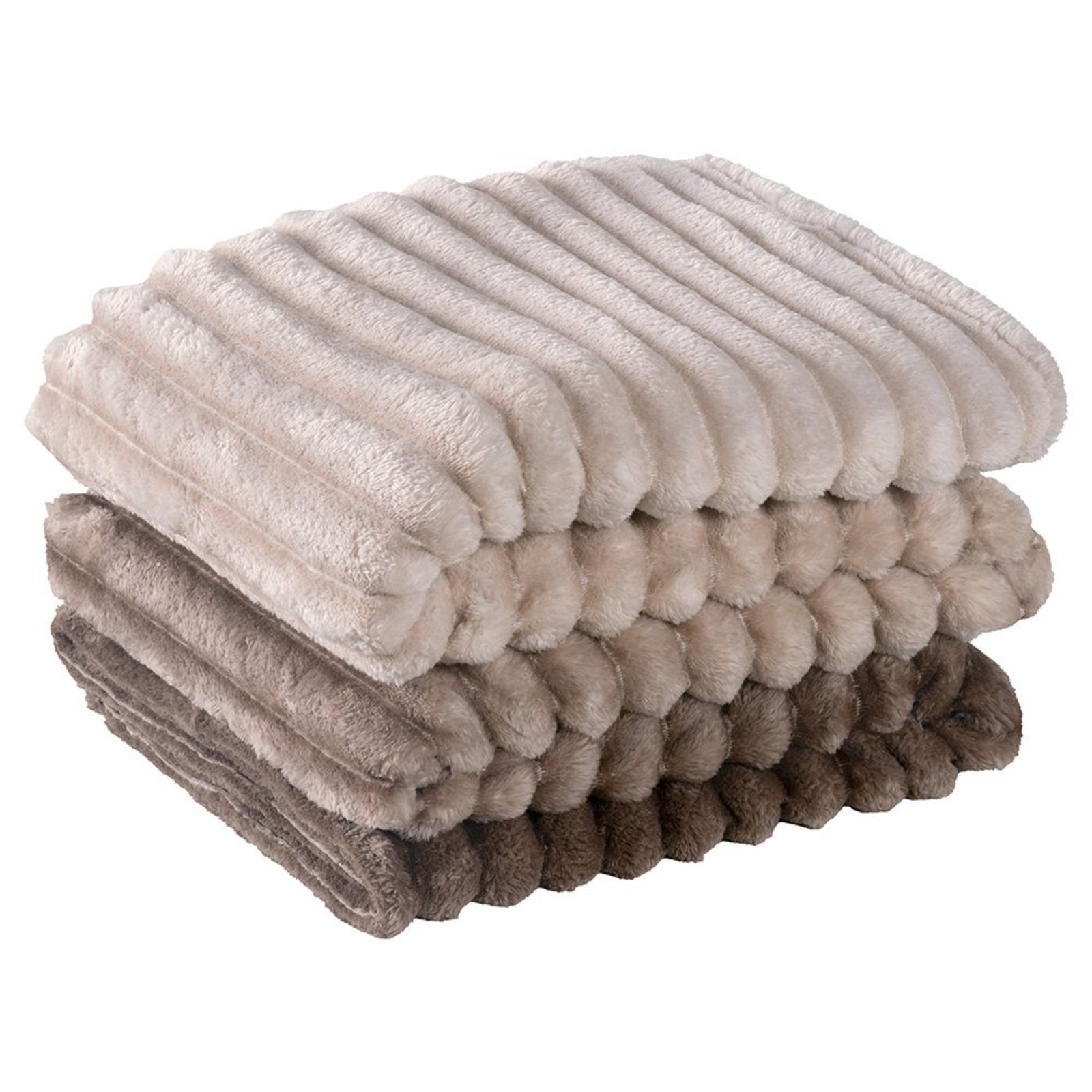 Cobertor Coberta Fluflu Queen Ultrasoft Alto Relevo Dupla Face - Capuccino - 100% Poliéster