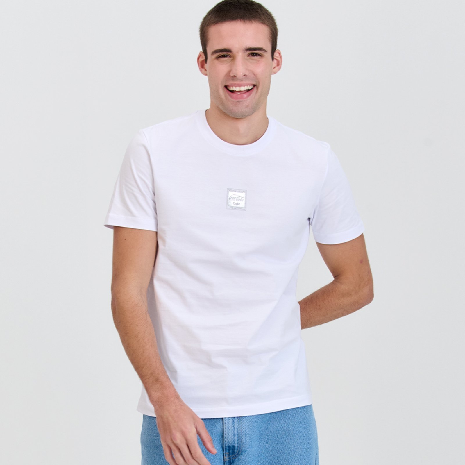 Camiseta Masculinacoca-Cola Xcoke Refreshing Coca-Cola Jeans Branco Óptico