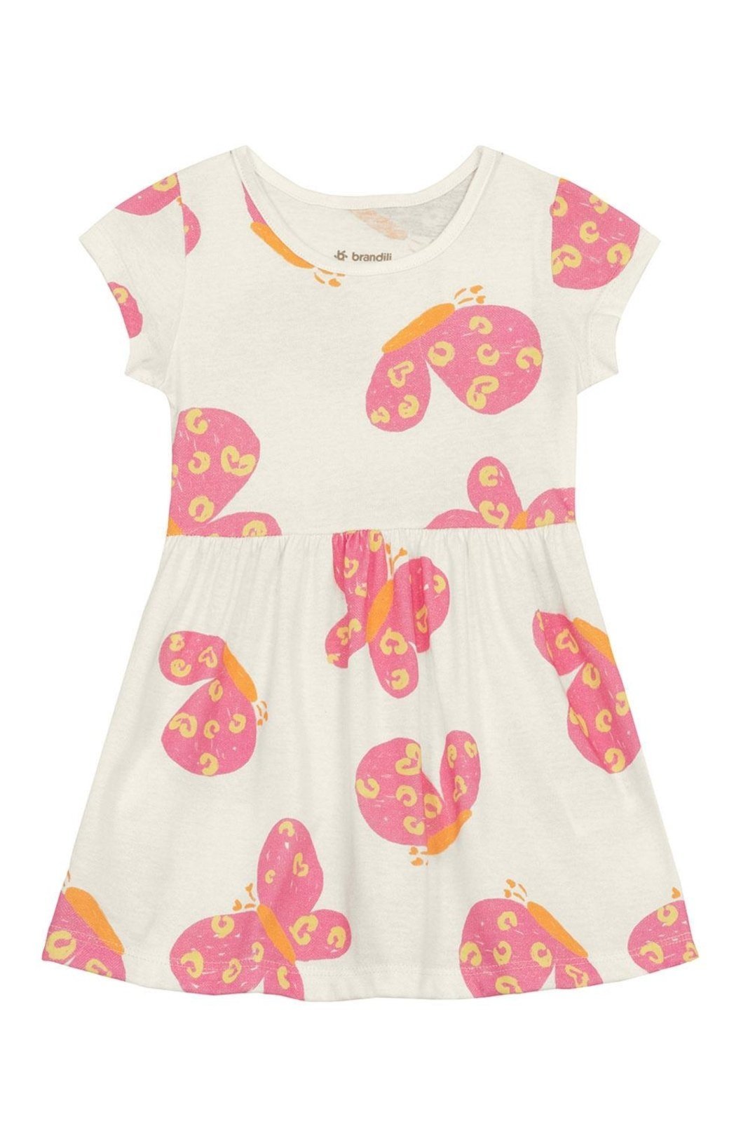 Vista 3 Infantil - Vestido menina de borboletinha Brandili Brandili nude
