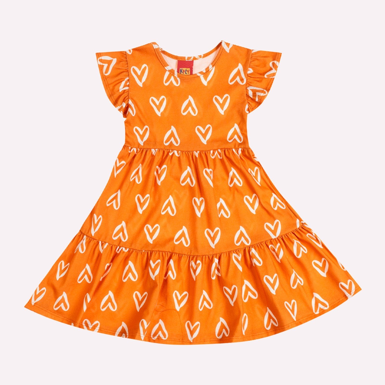 Vista 2 Infantil - Vestido Infatil Menina Corações Kyly verde Kyly verde