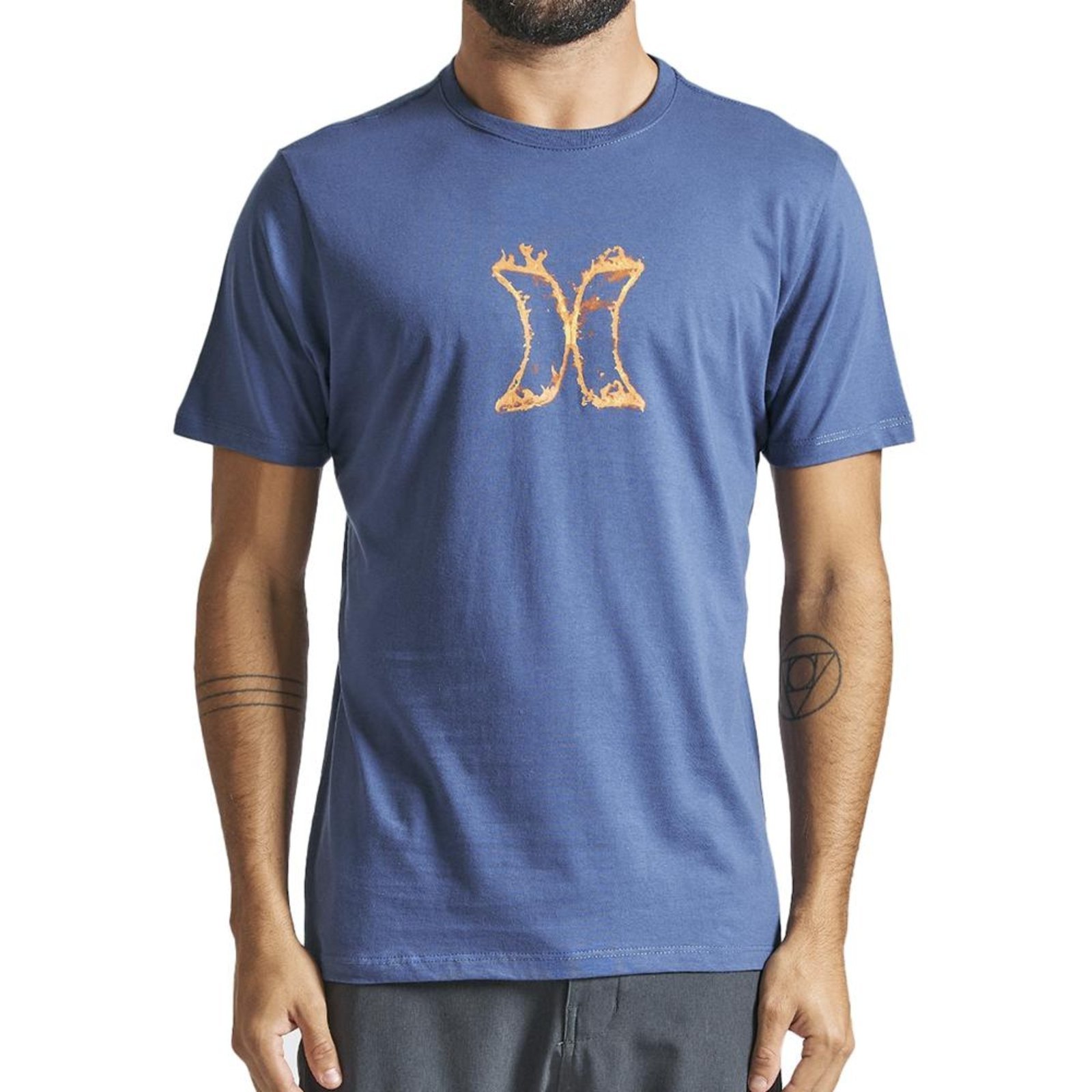 Camiseta Hurley Icon Fire SM24 Masculina Marinho