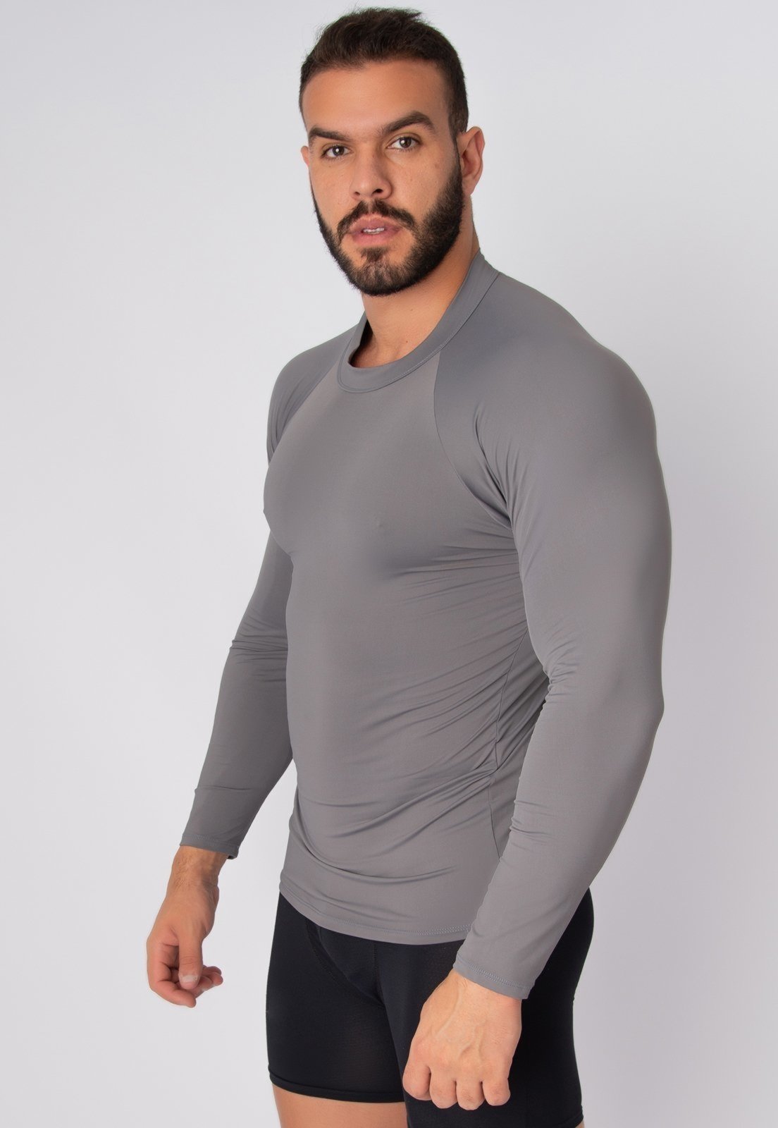 Vista 3 Camisa Masculina Vekyo Térmica Poliéster UV Segunda Pele azul marinho VEKYO azul marinho