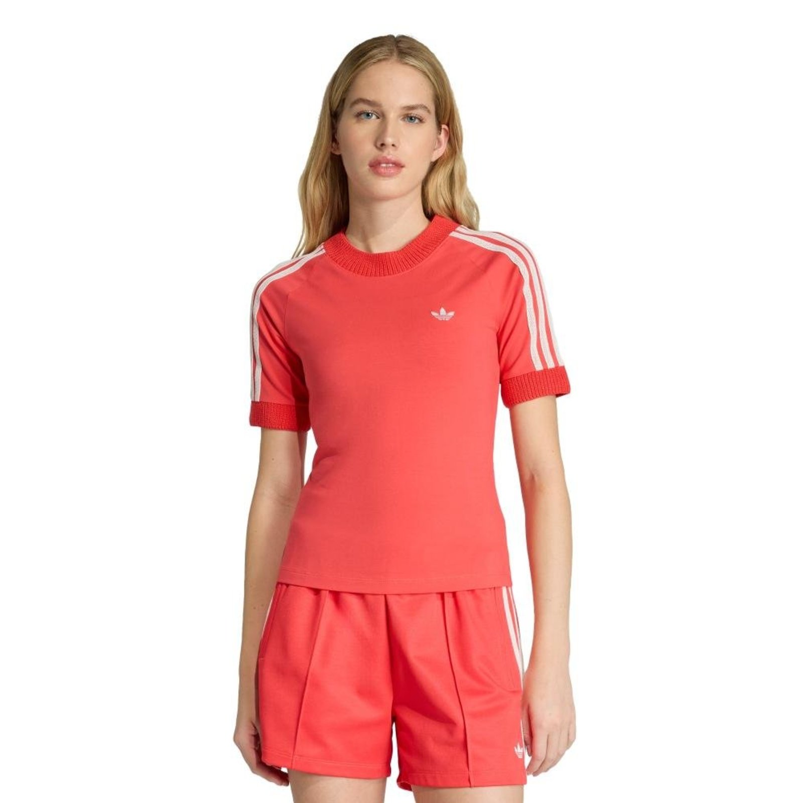 CAMISETA CALI COM DETALHES EM MALHA DE CROCHÊ adidas Originals Vermelho