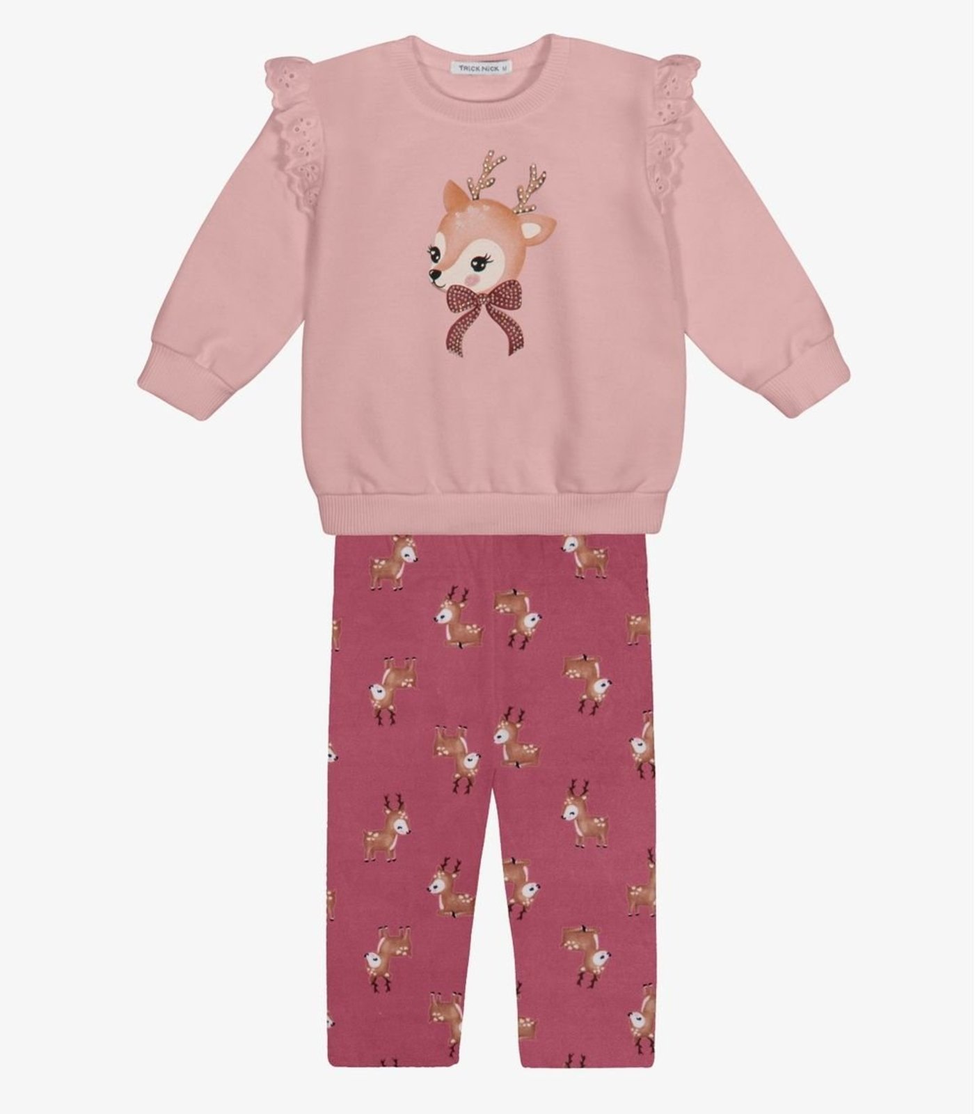 Infantil - Conjunto Blusão com Legging Menina Trick Nick Rosa