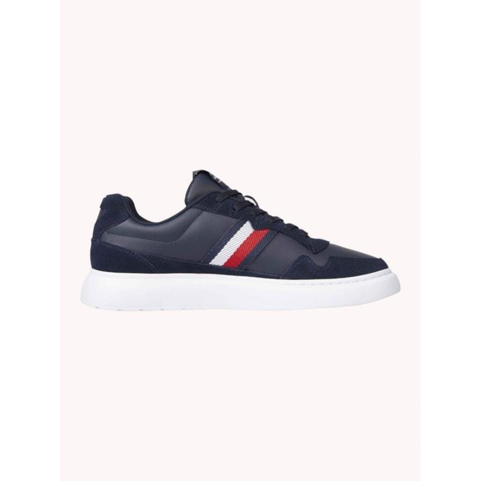 Tênis Tate 2c Mix de Textura com Stripe Azul