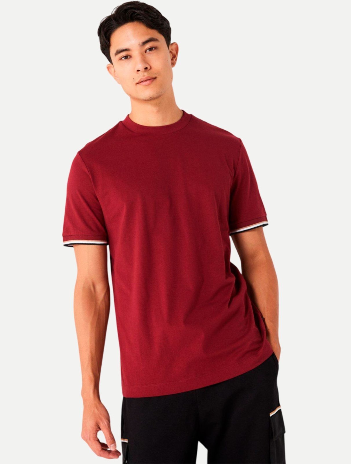 Camiseta Hugo Boss Masculina Regular Thompson 04 Vinho