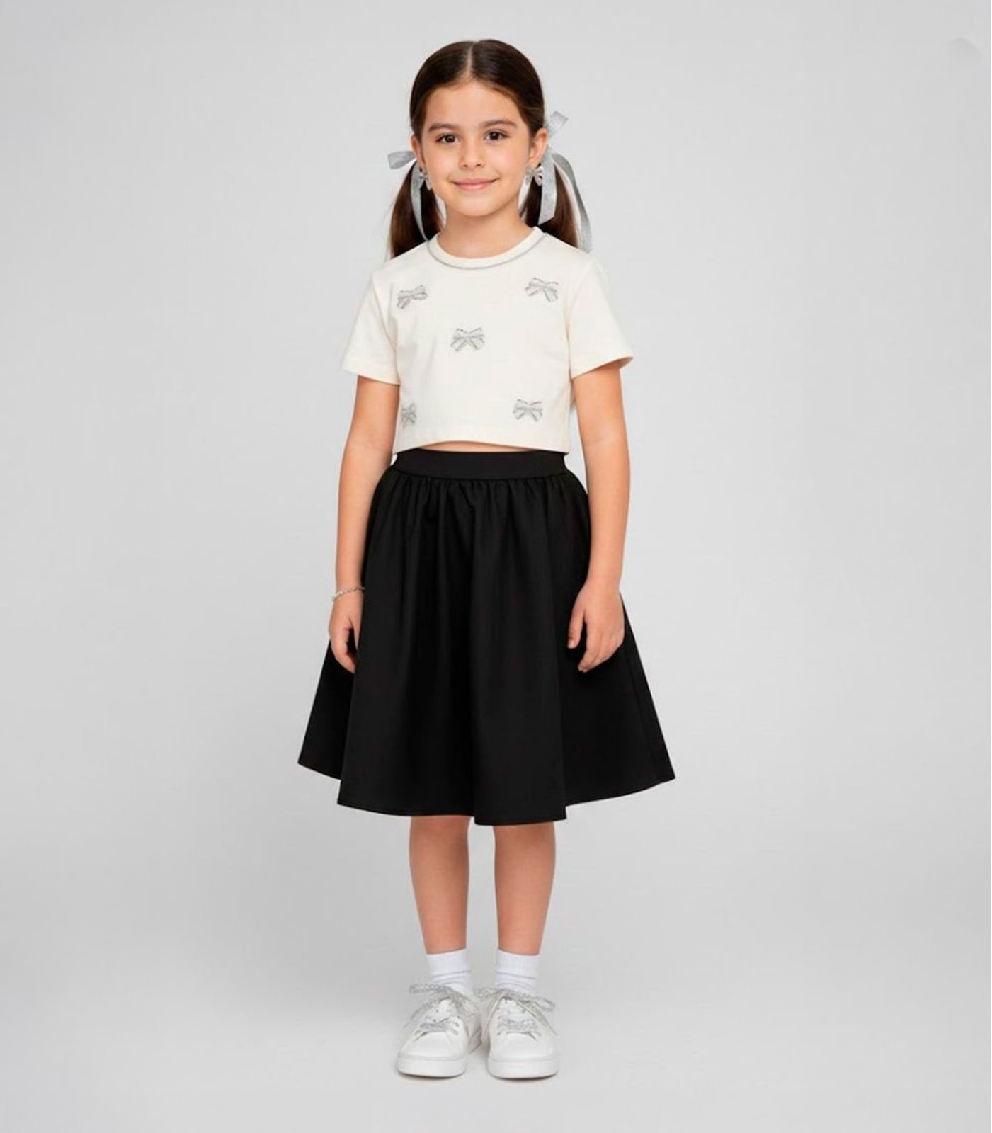 Infantil - Blusa Feminina de Laços Trick Nick Bege